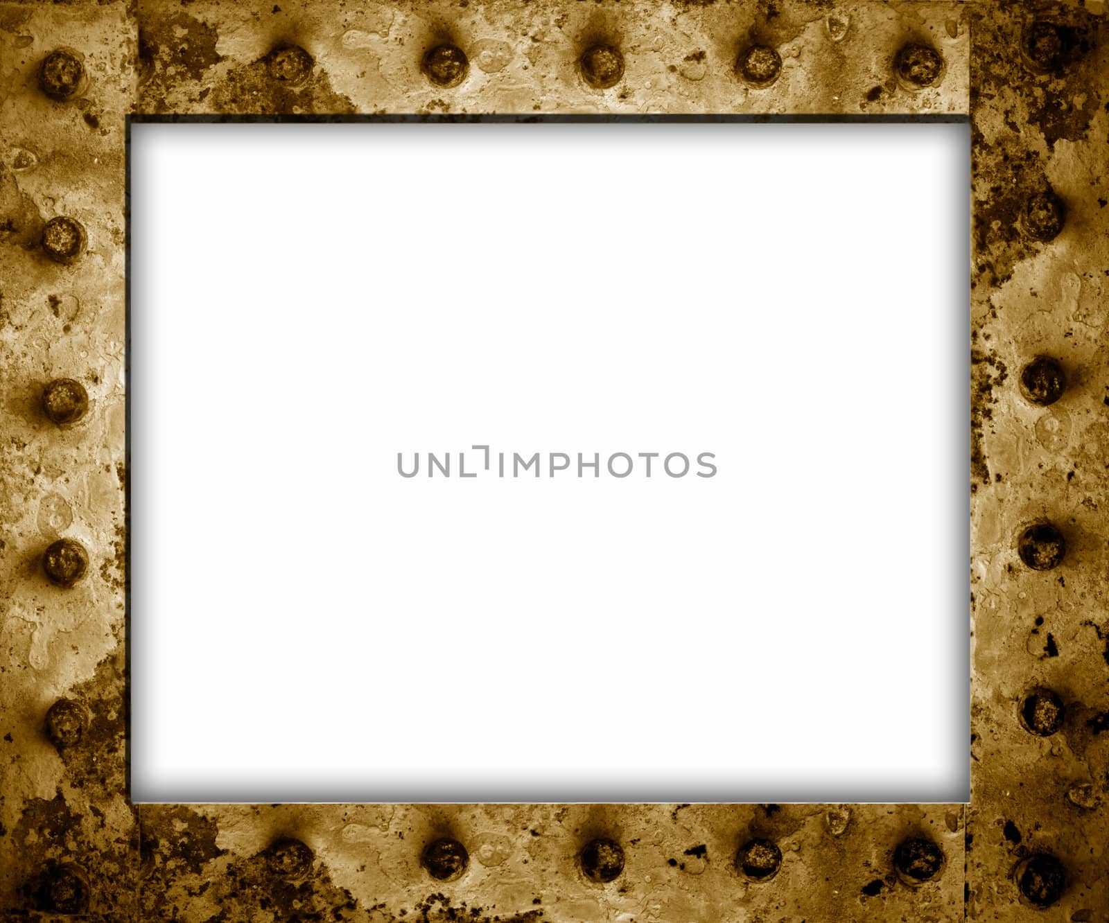 rusty metal frame isolated  by Carche