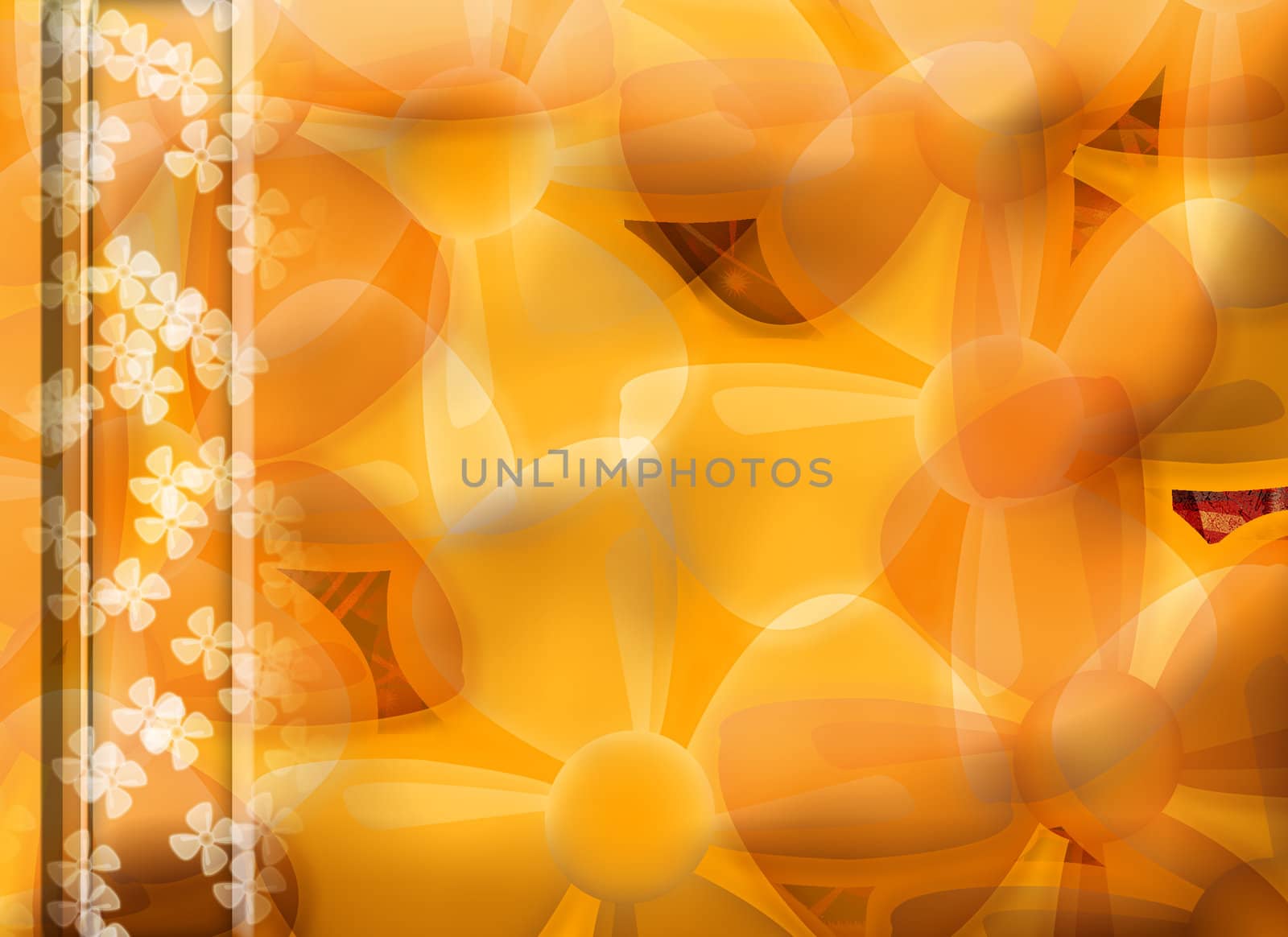 Computer designed floral abstract background