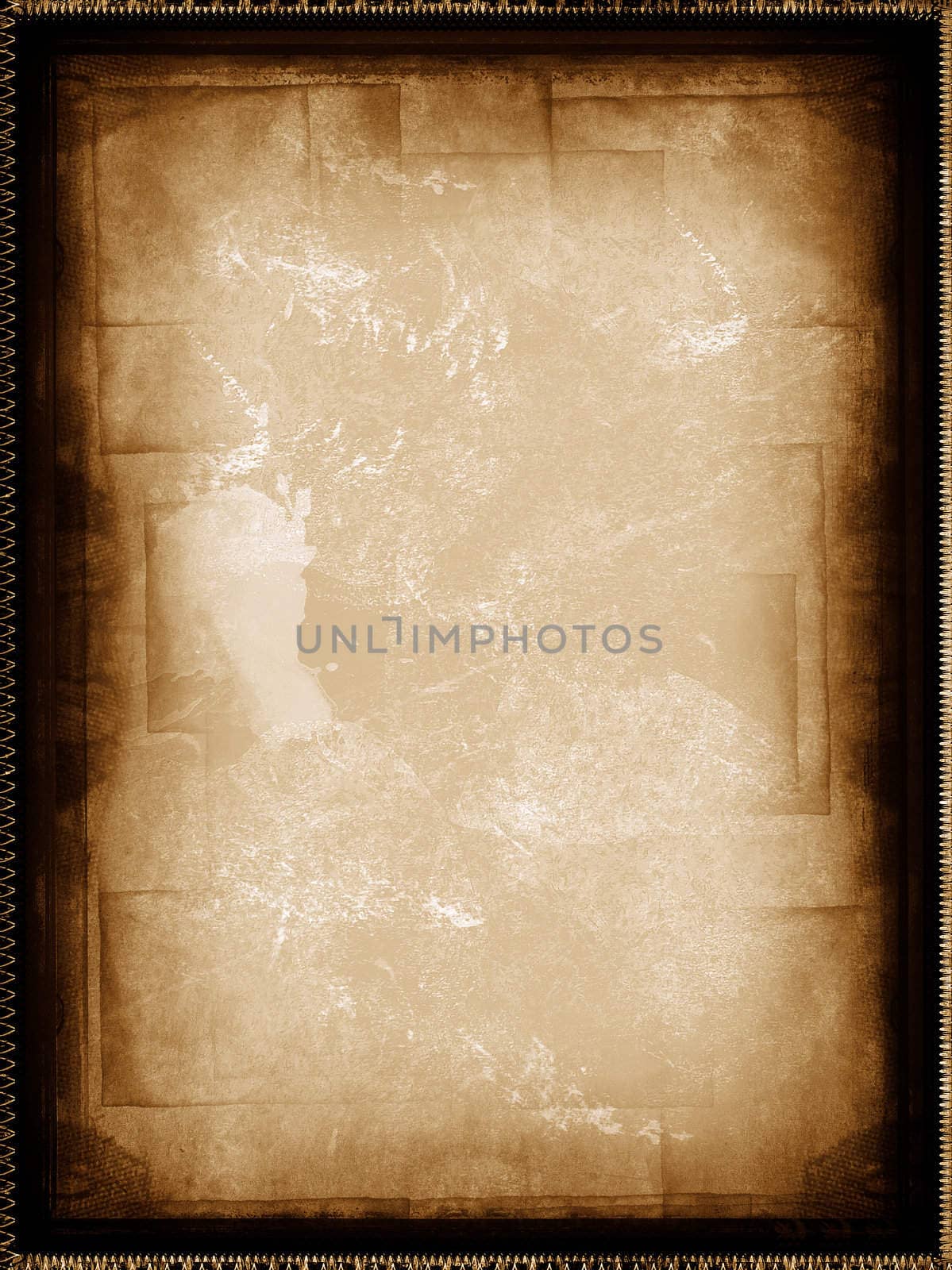 Computer designed grunge border and aged textured background