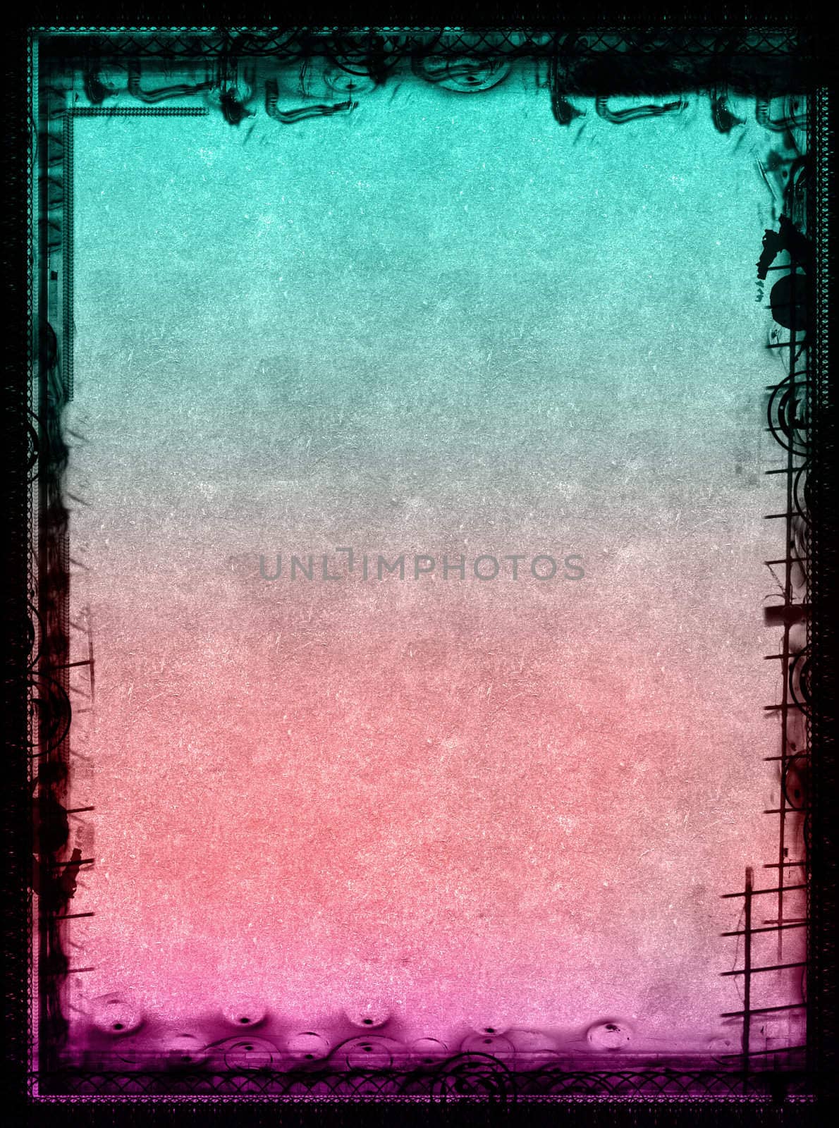 Computer designed grunge border and aged textured background