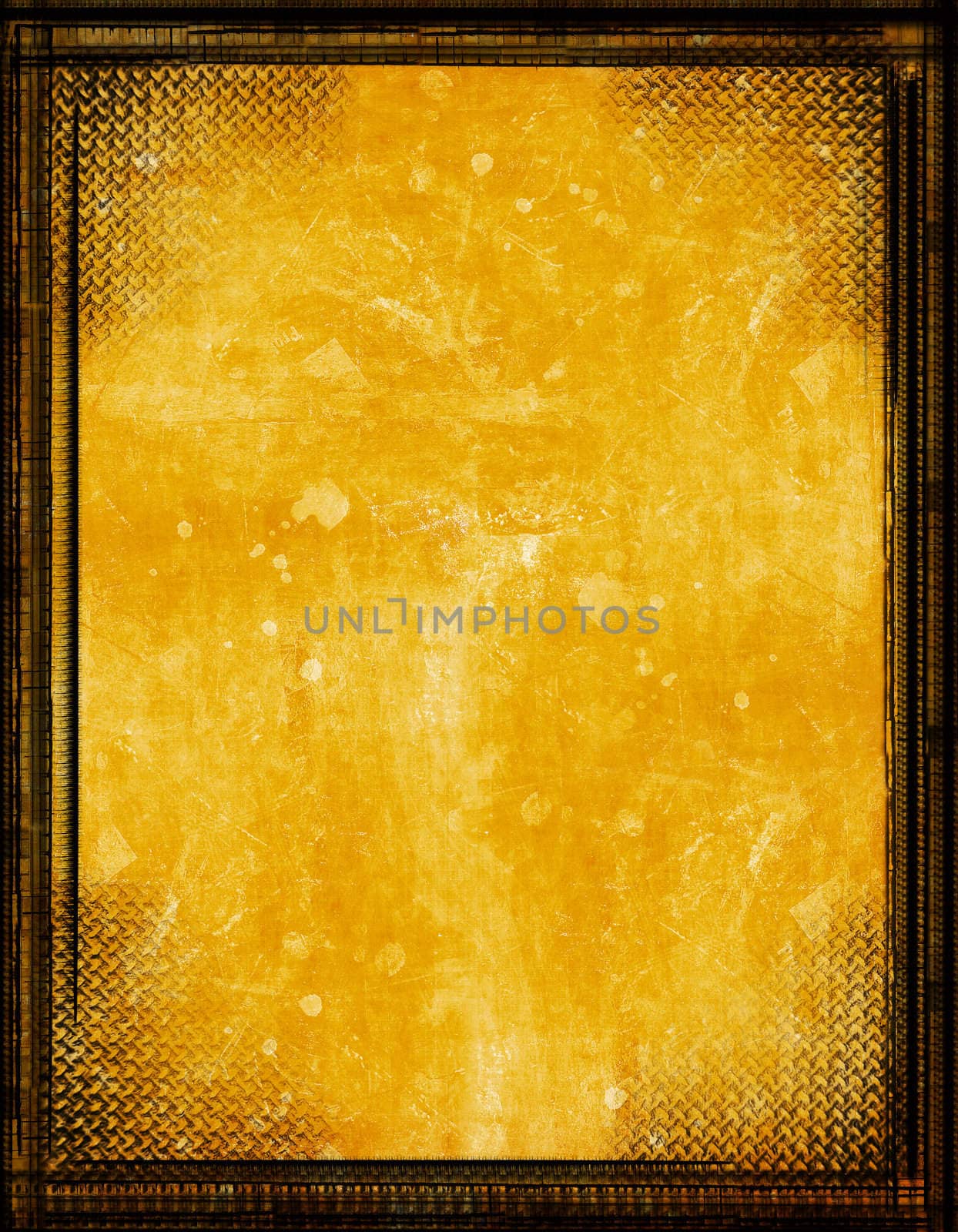 Computer designed grunge border and aged textured paper background