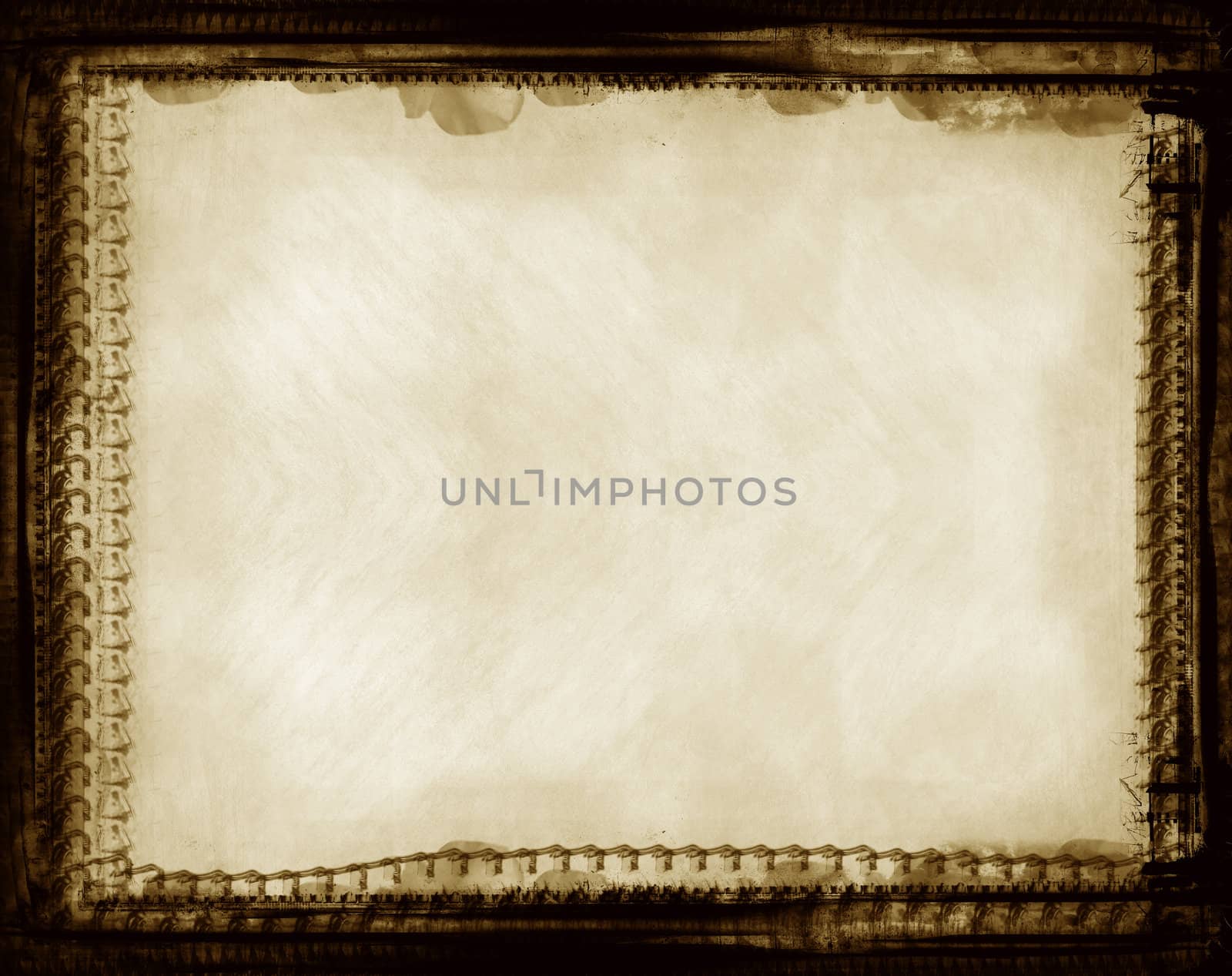 Computer designed grunge border and aged textured paper background