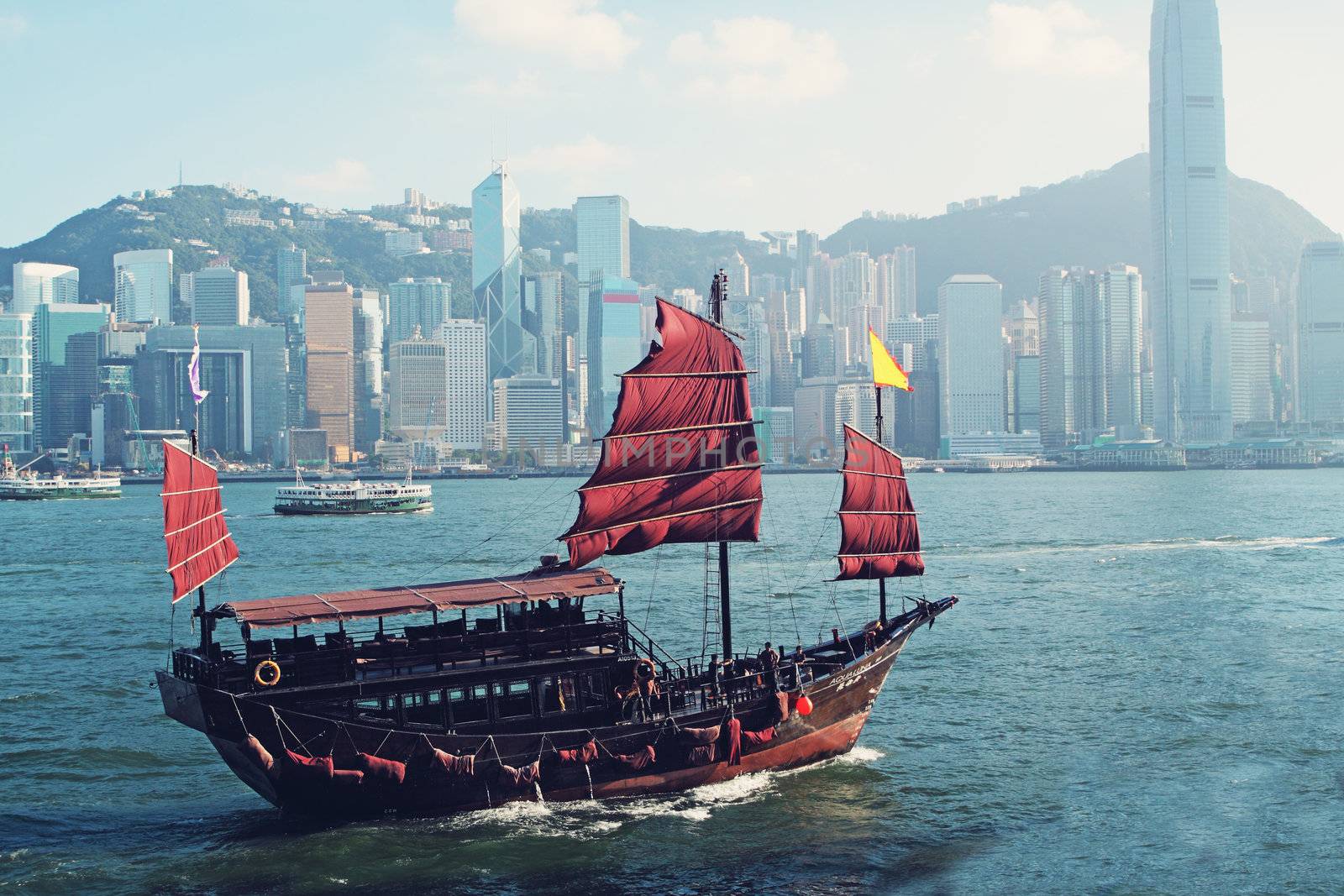 Junk boat in Hong Kong 