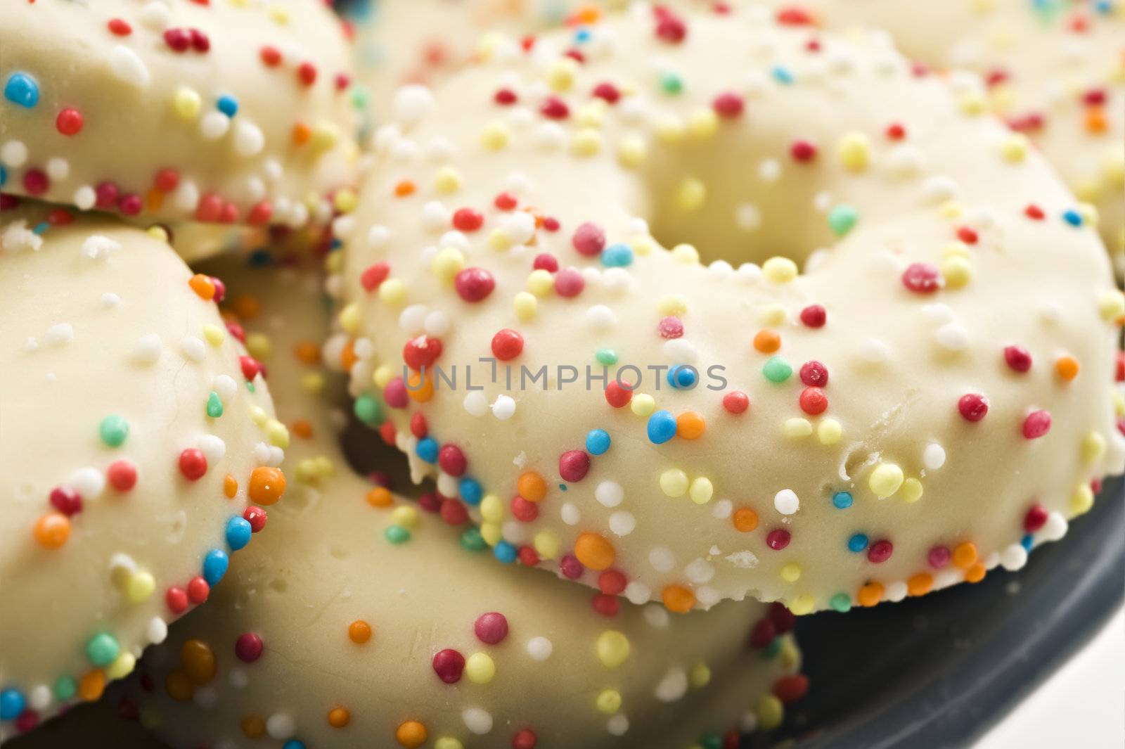 Decorated cookies in a bowl by tish1