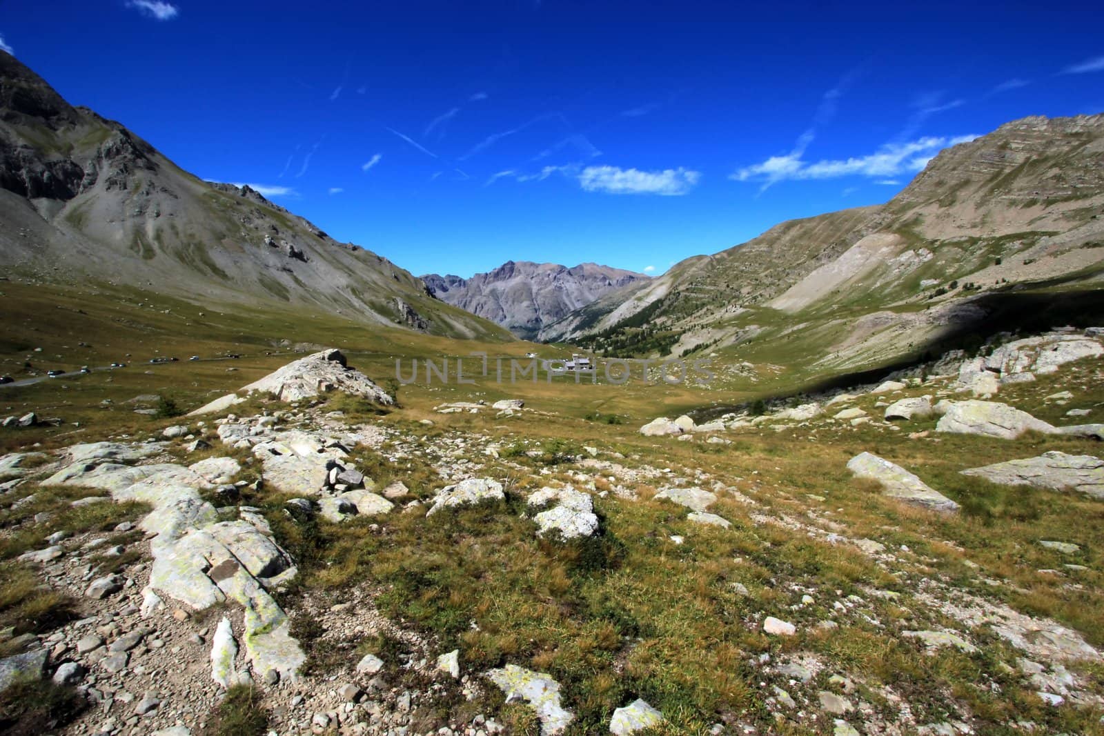 View from the Cayolle pass, France by Elenaphotos21