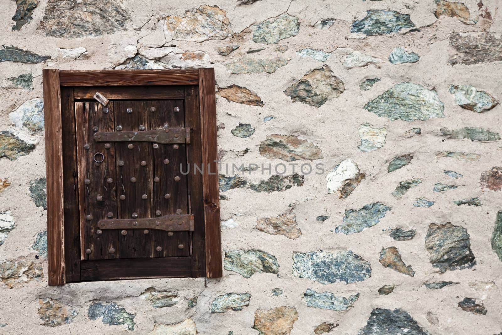 Detail of a mountain refuge in Italy, close to Dolomiti area - North Italy