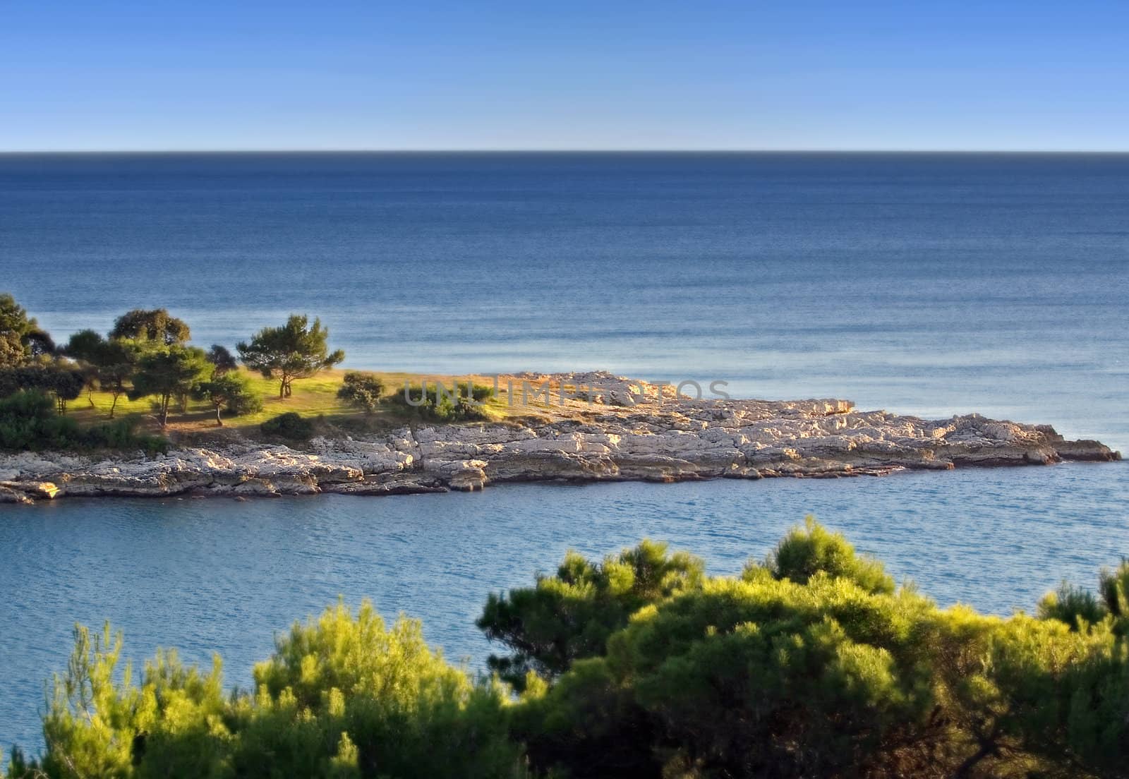 Mediteranean coast in Croatia , soft focus photo