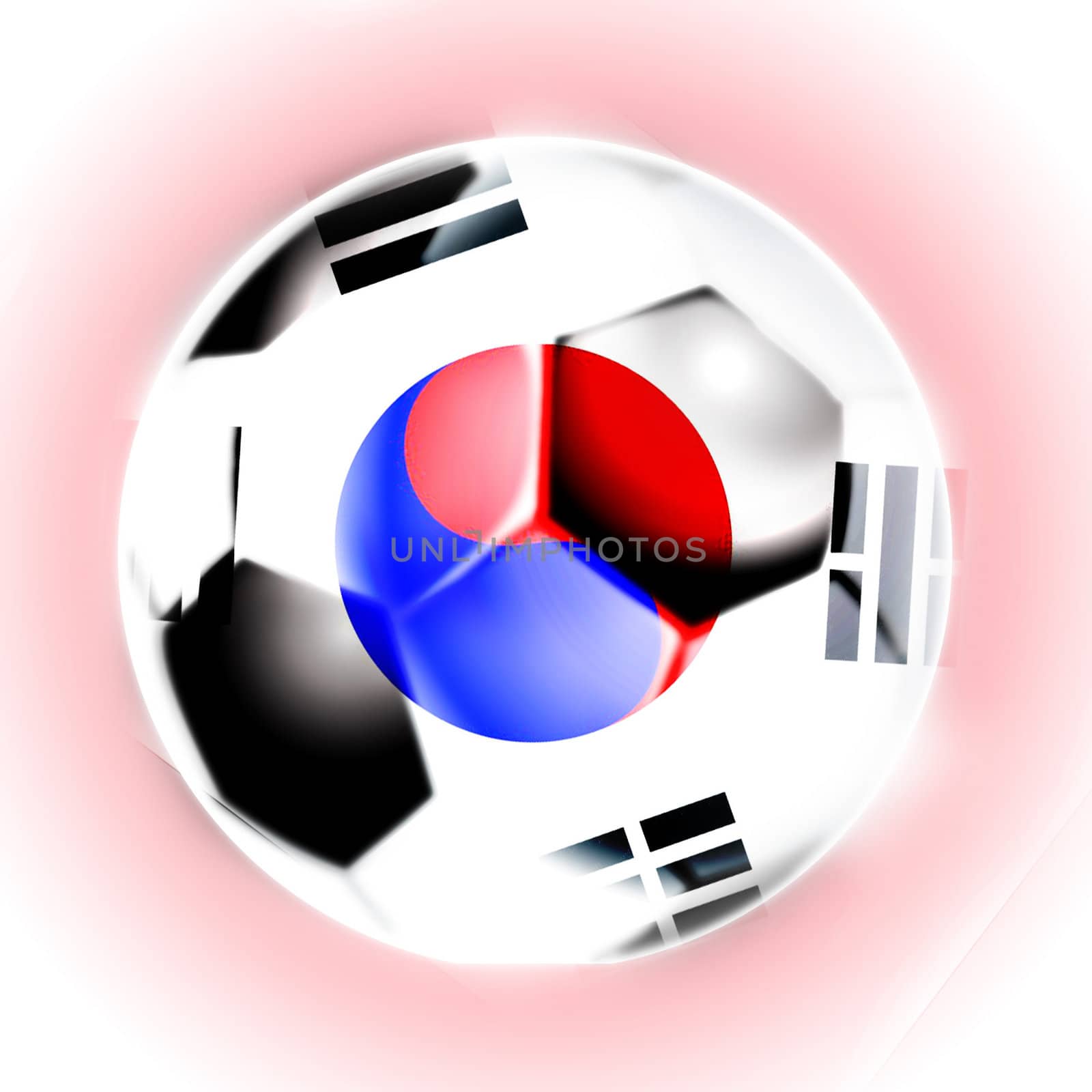 illustration of the korea republic football soccer ball