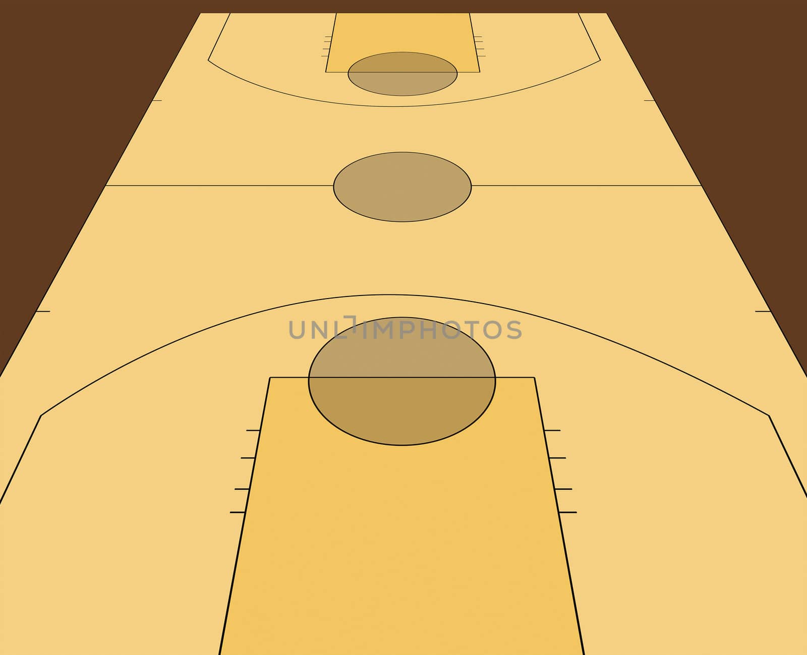 Computer designed basketball court background