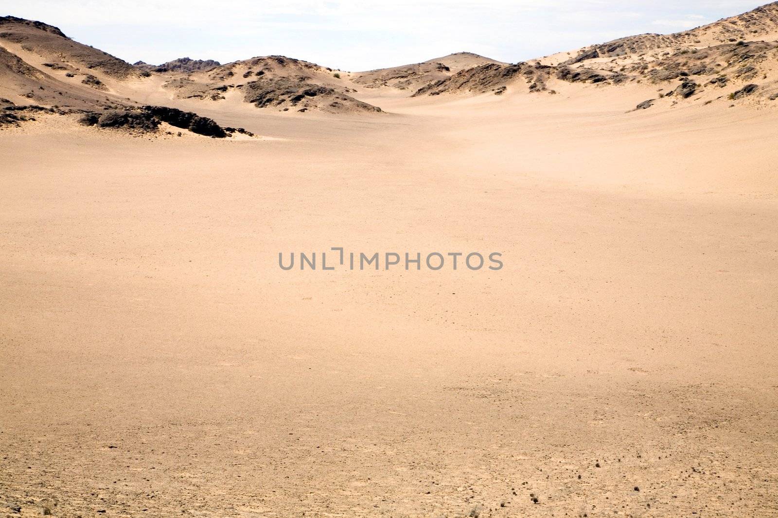 Bleak but imposing landscape of the Skeleton Coast, Namibia