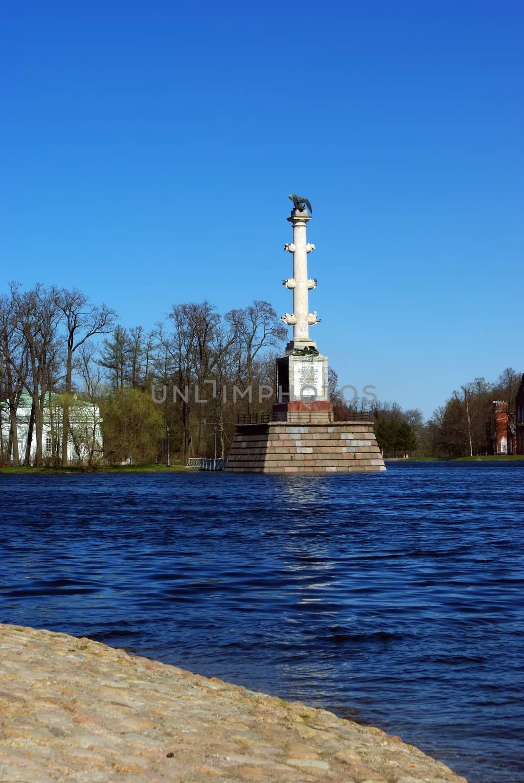 Chesme Column in park in Tsarskoye Selo, Russia by Vitamin