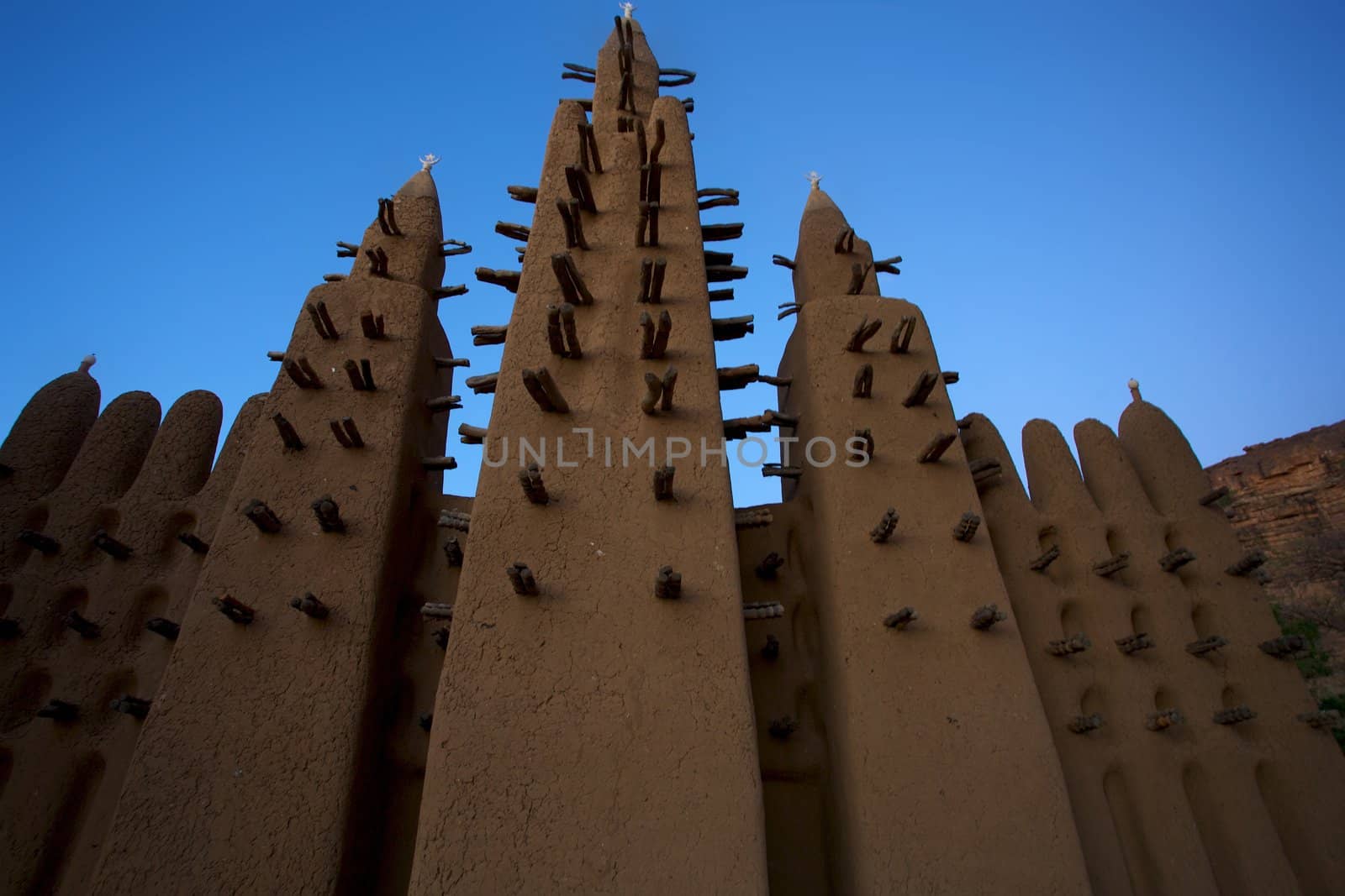 Mosque in the Dogons Land on the Cliff of Bandiagara in Mali