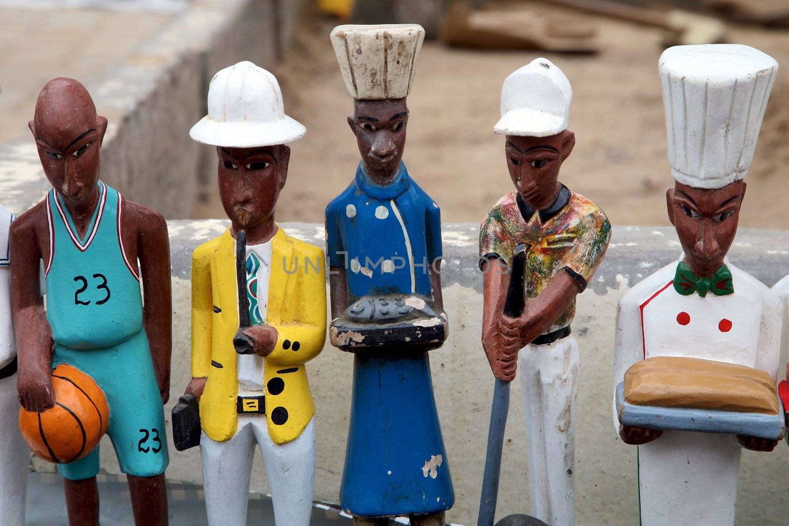 Craft Industry in Namibia and South Africa - selection of african characters