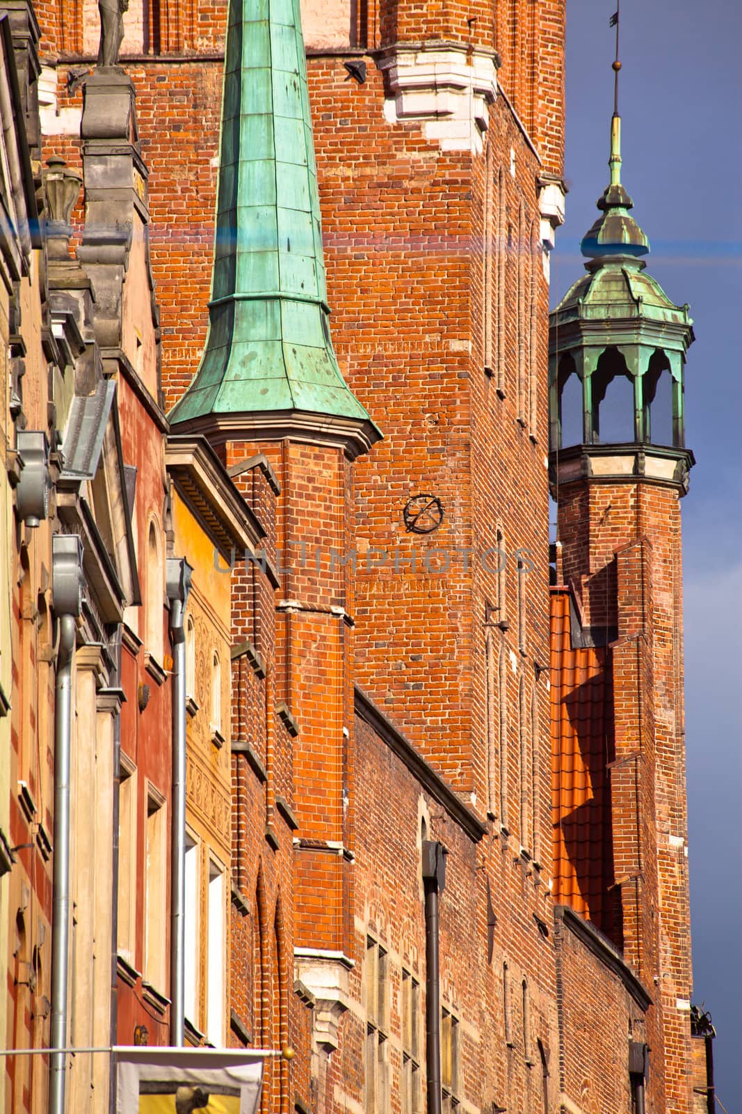 Old town buildings in the centre of Gdansk Poland
