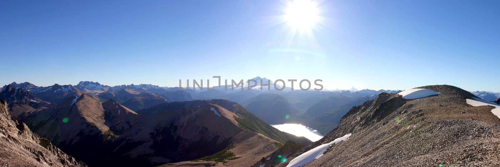 Panoramic View on Bariloche the mountains and the Lake - Patagonia