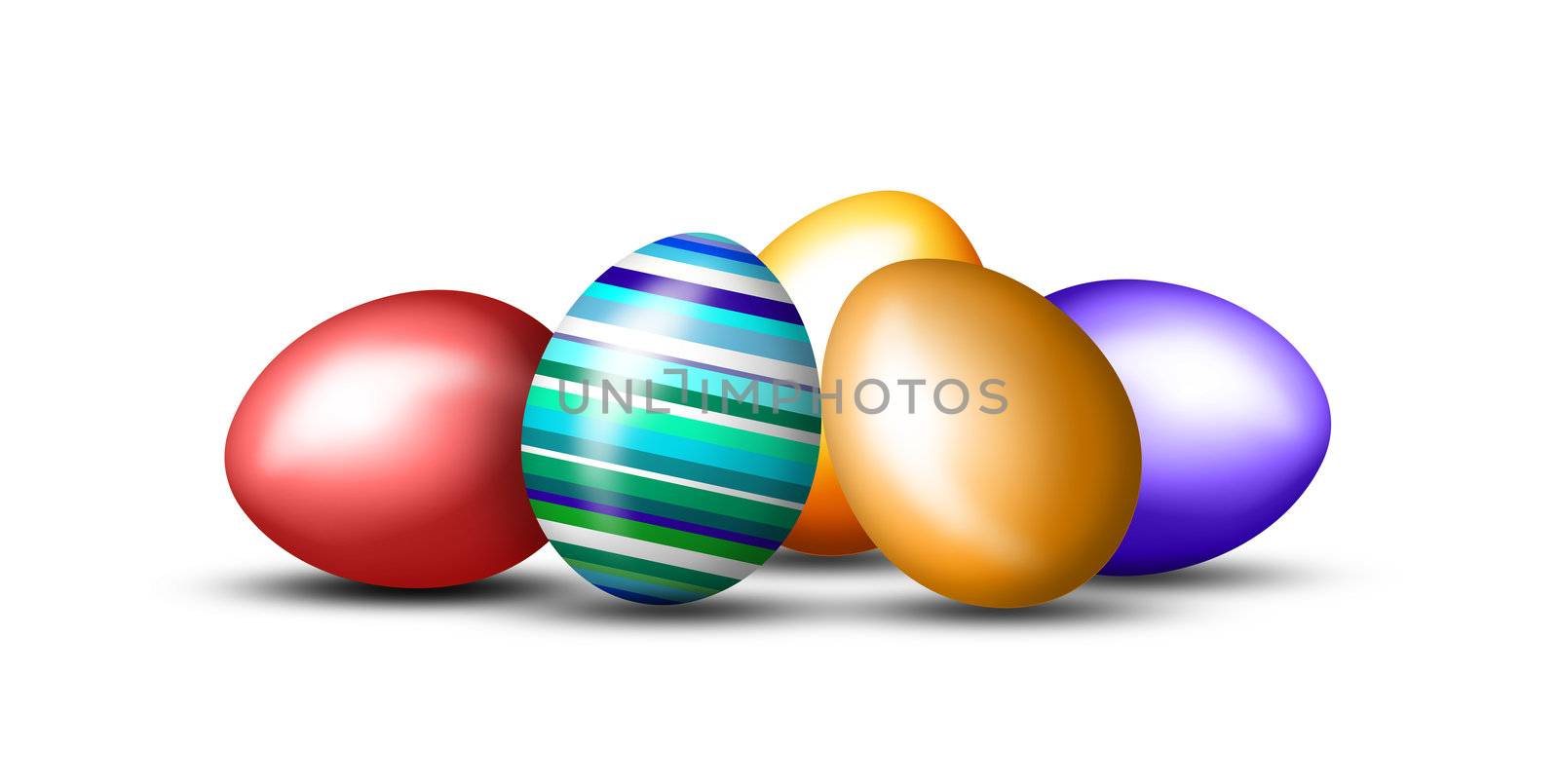 Lots of colorful Easter eggs  by photochecker
