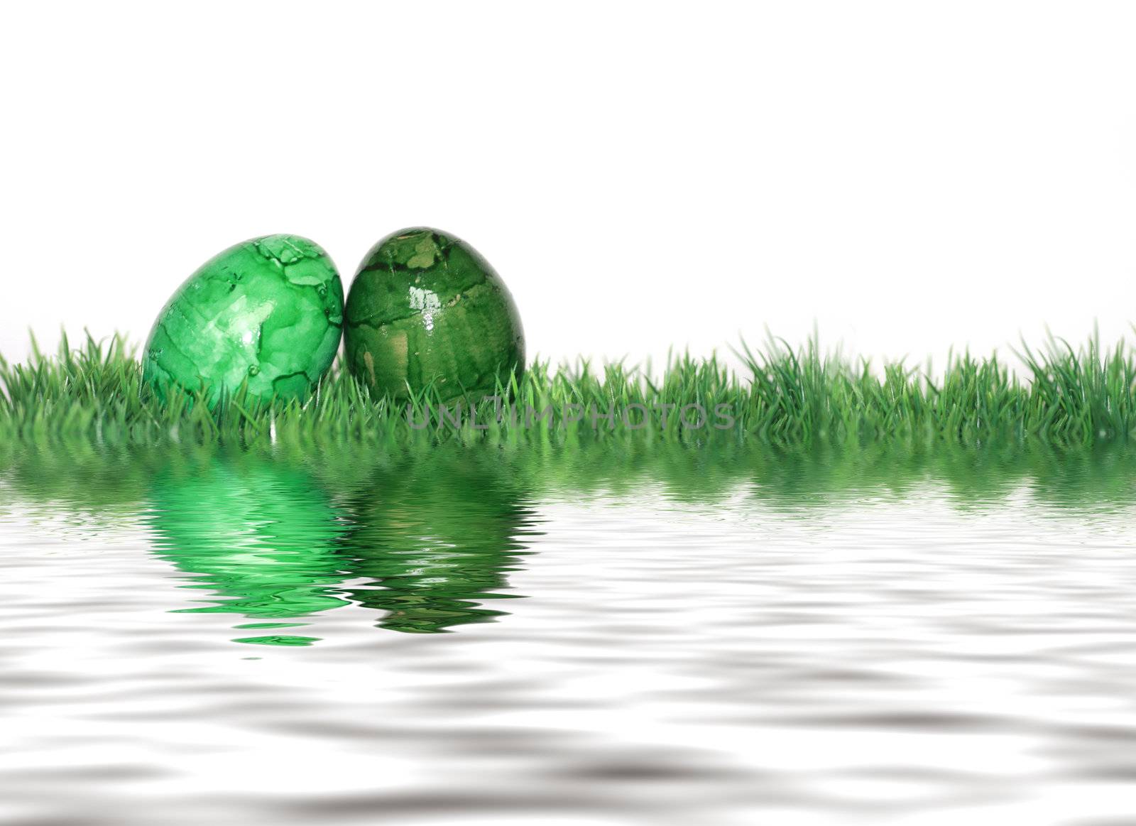 green easter eggs by photochecker