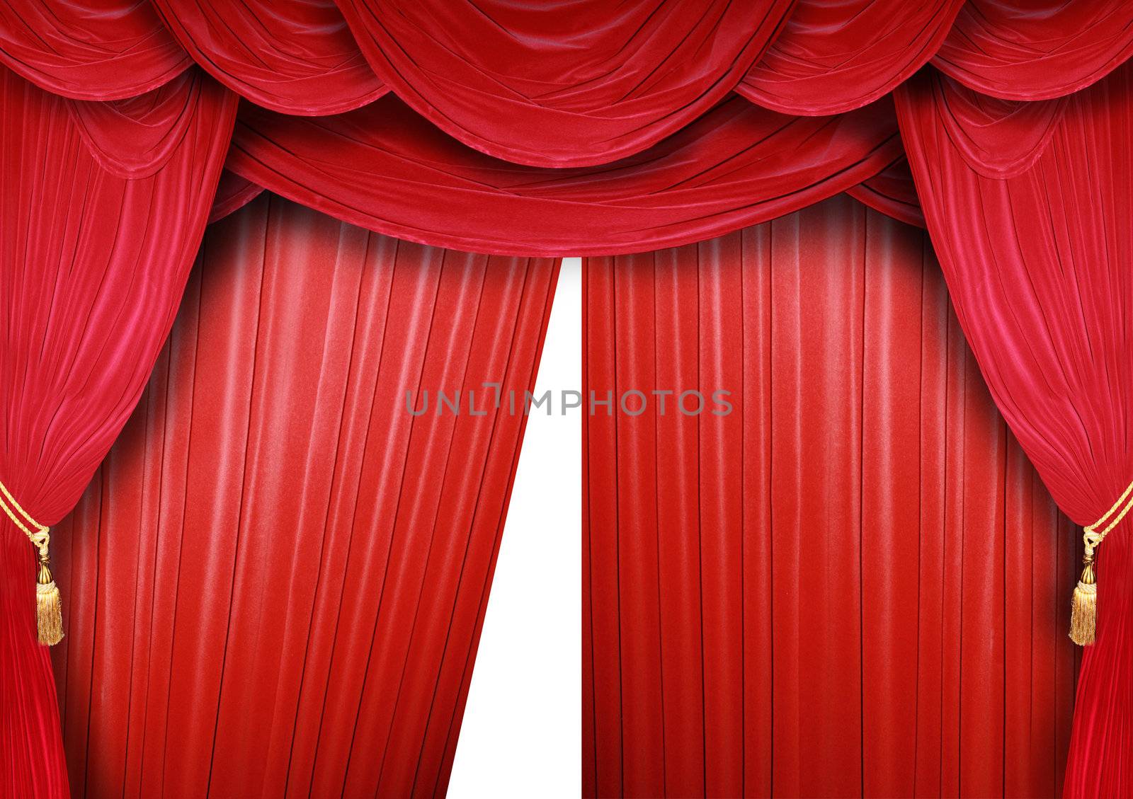 Red curtain of a classical theater 