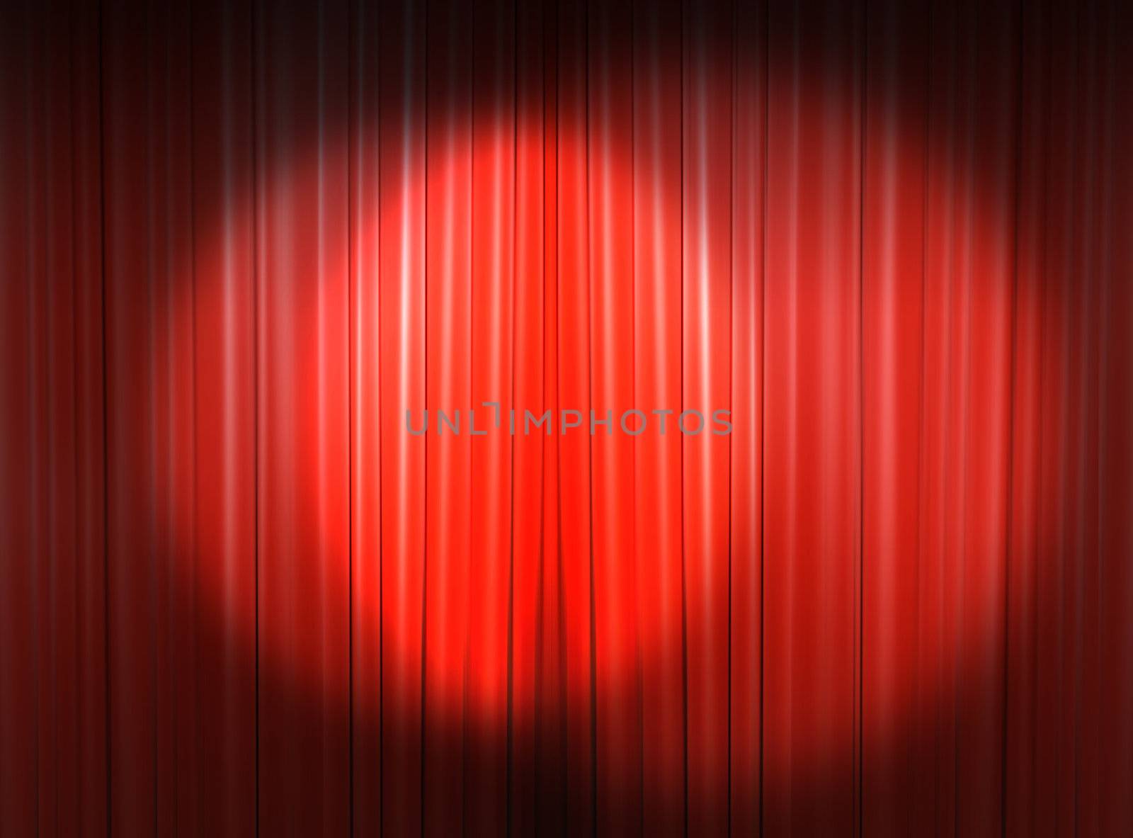 Red curtain of a classical theater 