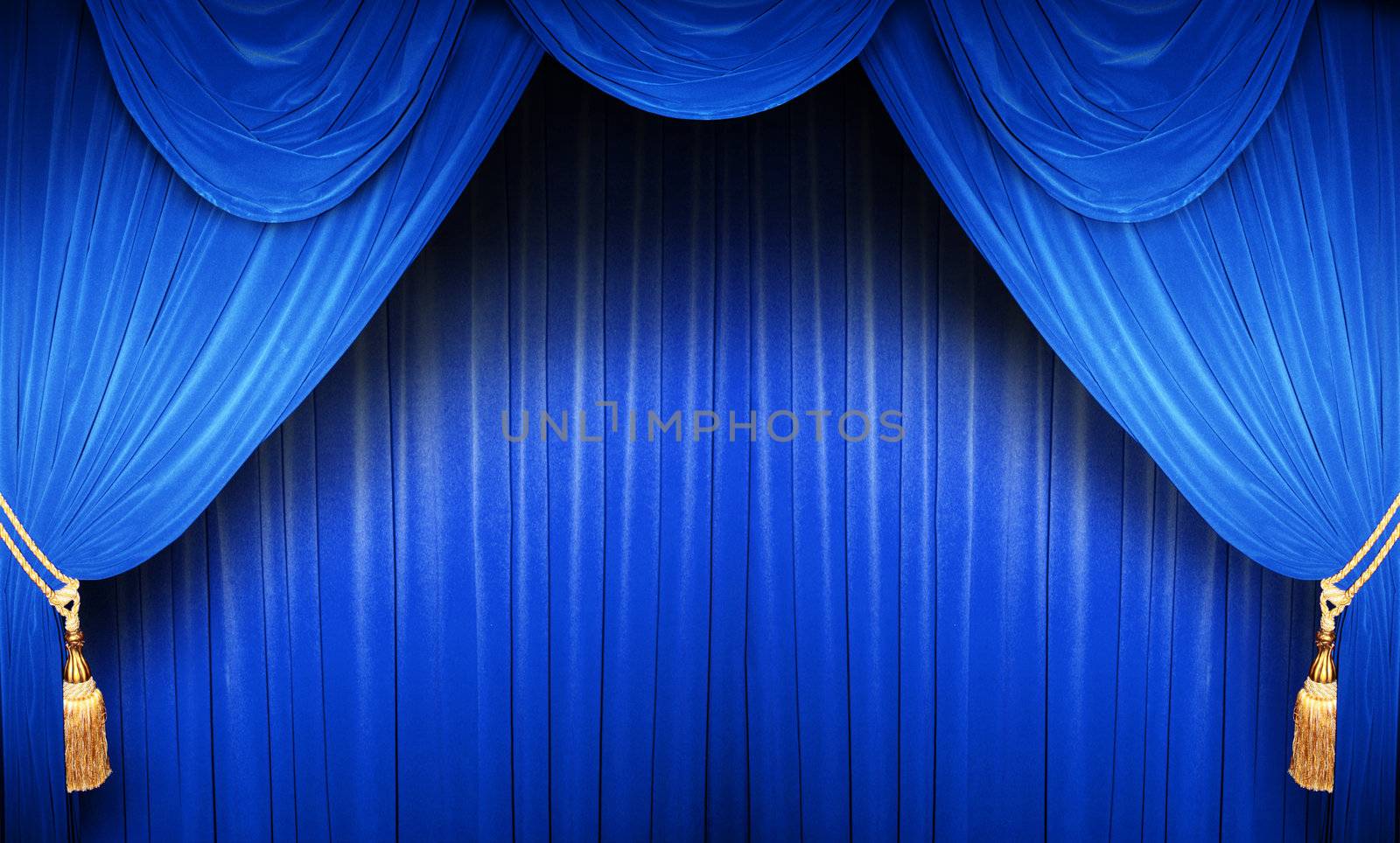 Blue Theatre Curtain  by photochecker