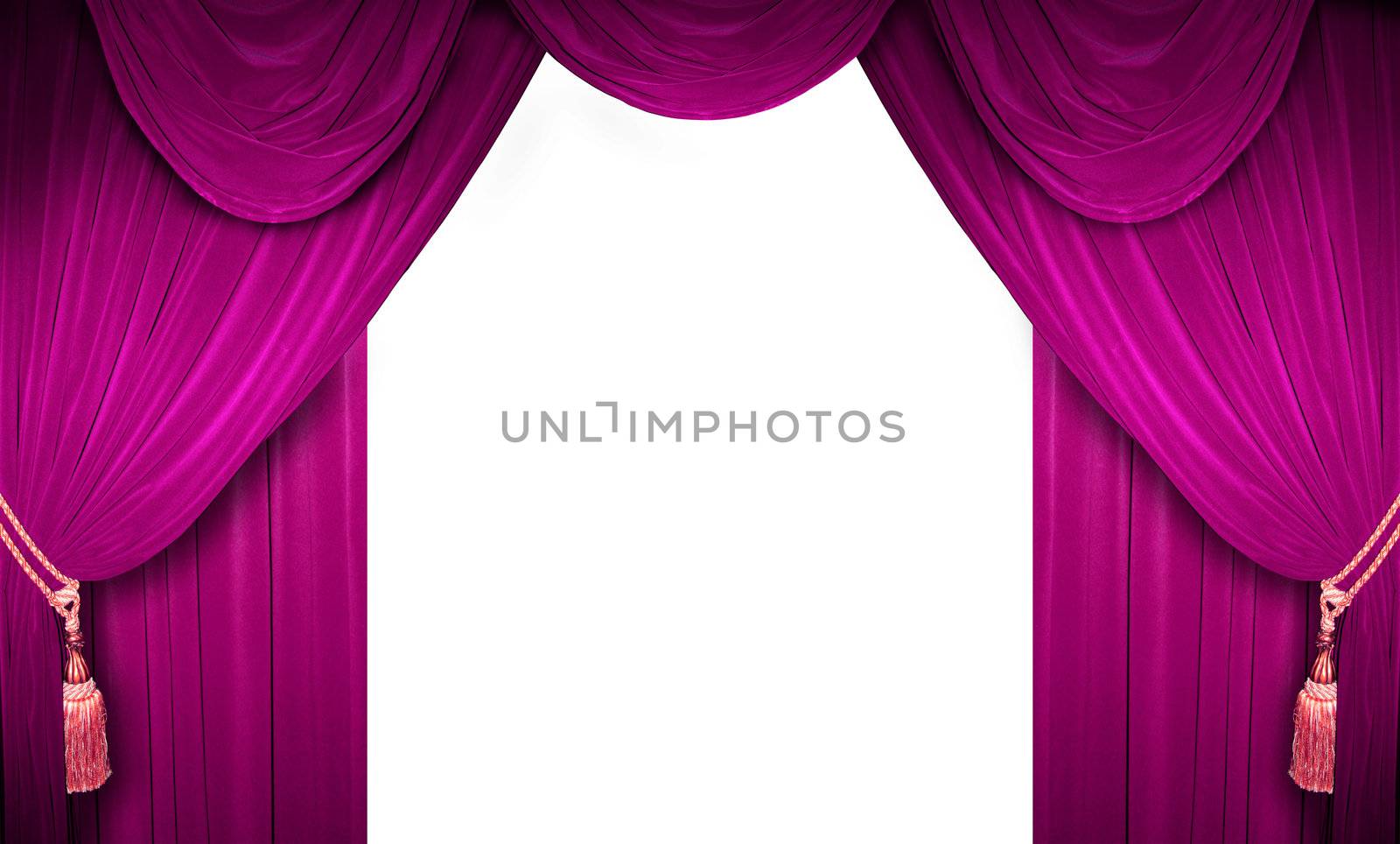 Pink curtain of a classical theater 