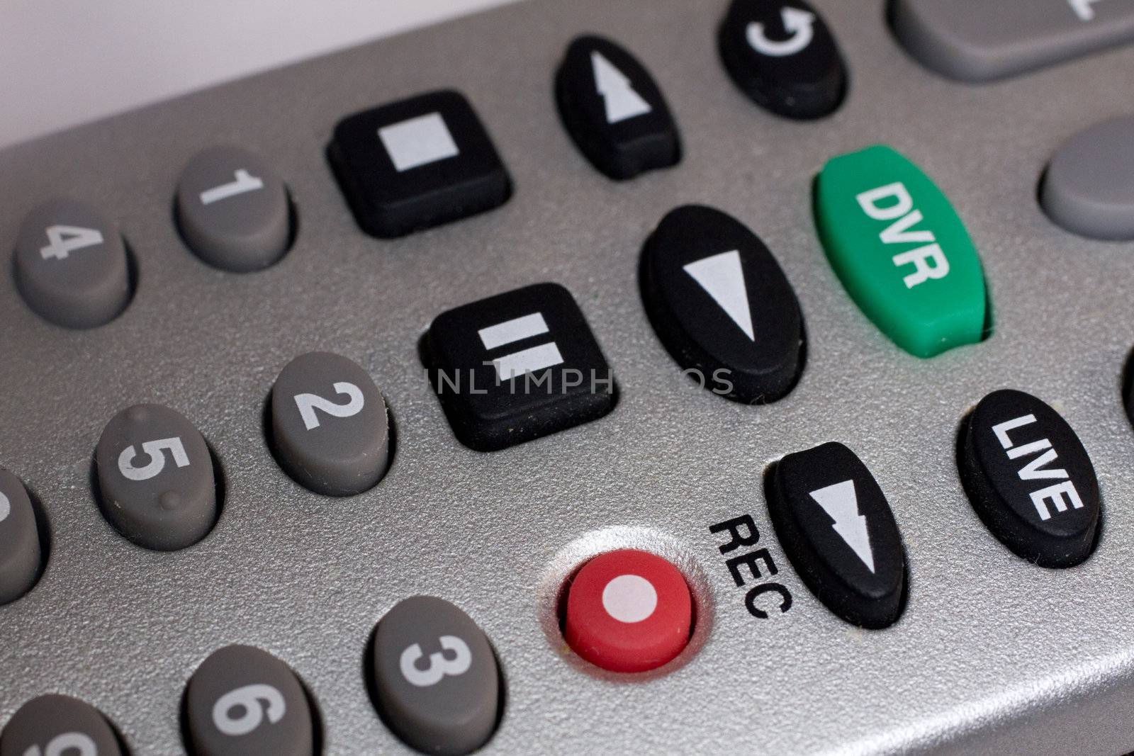 Digital Video Recorder remote control close-up