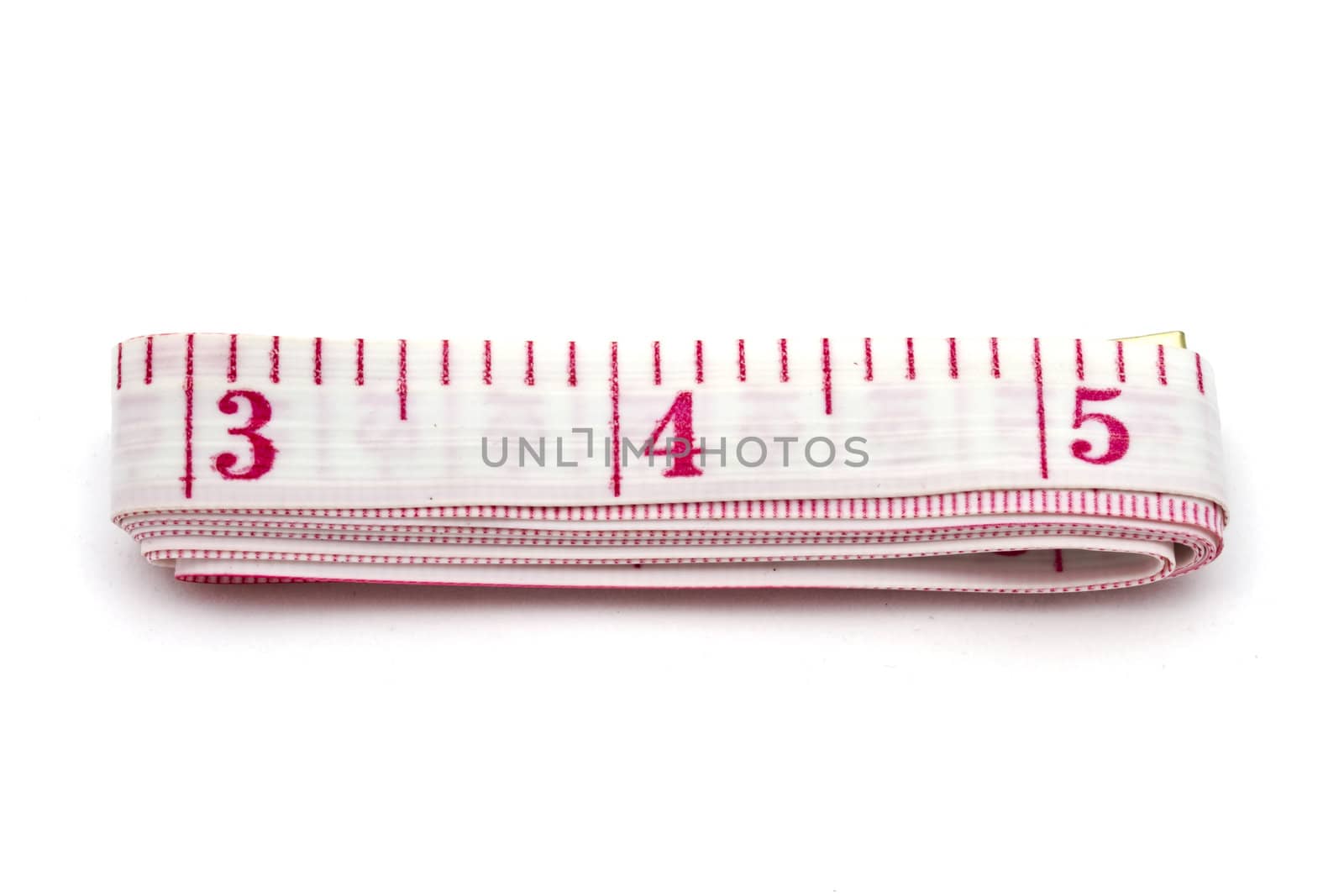 Tape measure isolated on white background 

