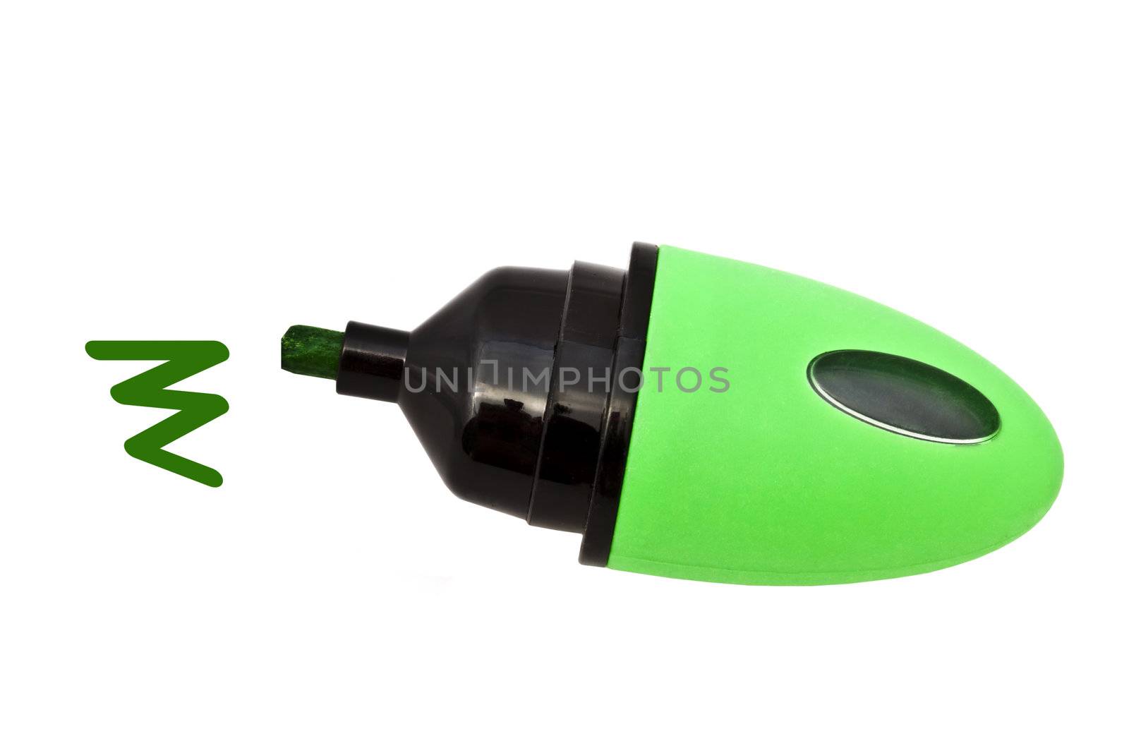 Mini highlighter isolated on white background 
