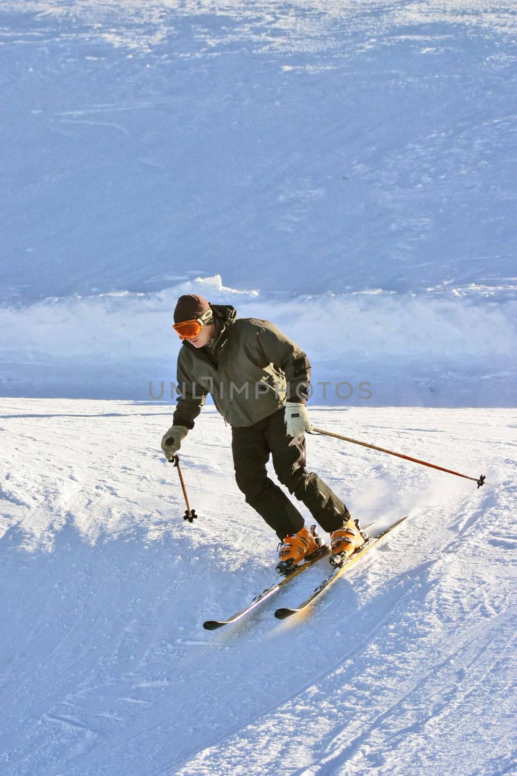 Man skiing on a slope