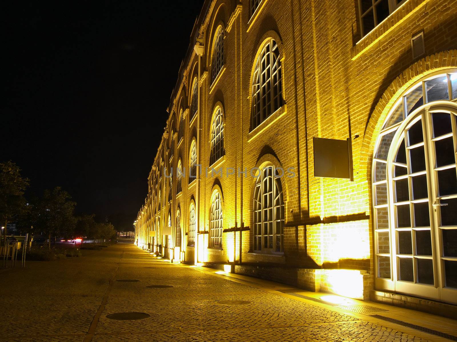 View at night from old factory in Aveiro, Portugal