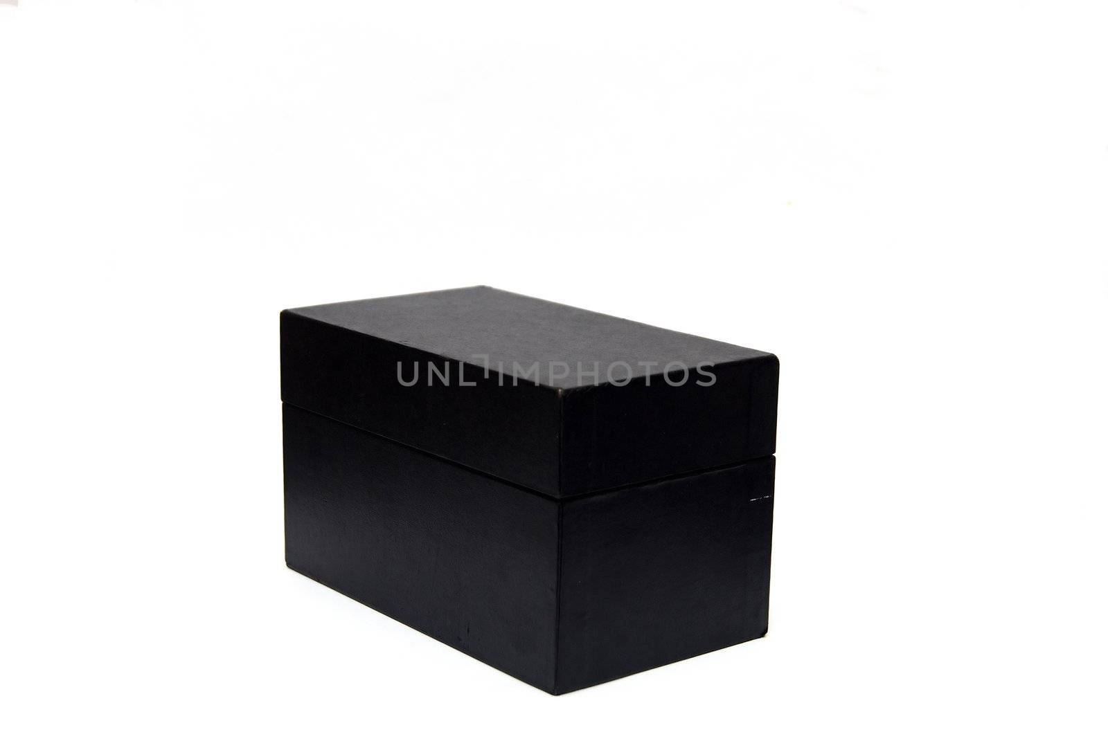 A black box isolated on a white background