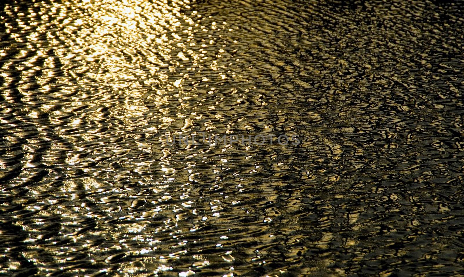 Sun rays on  water forming an abstract pattern