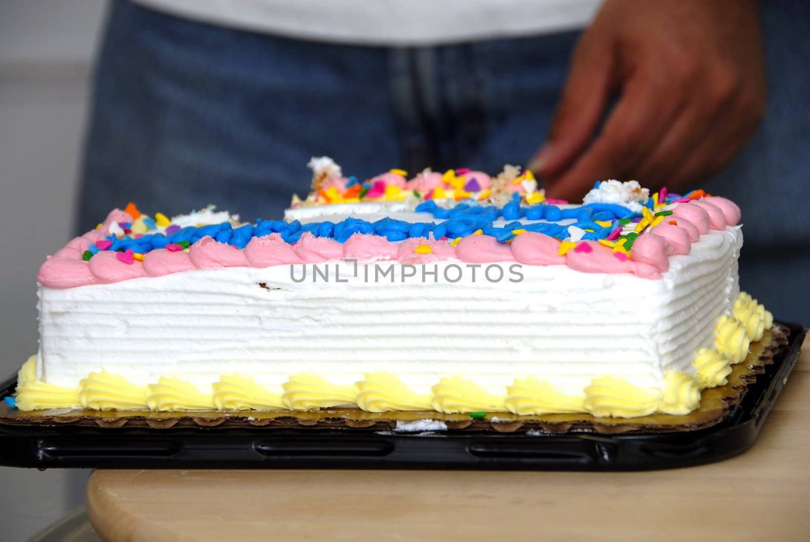 Curtting Cake Cutting - concept of victory birthday or any event