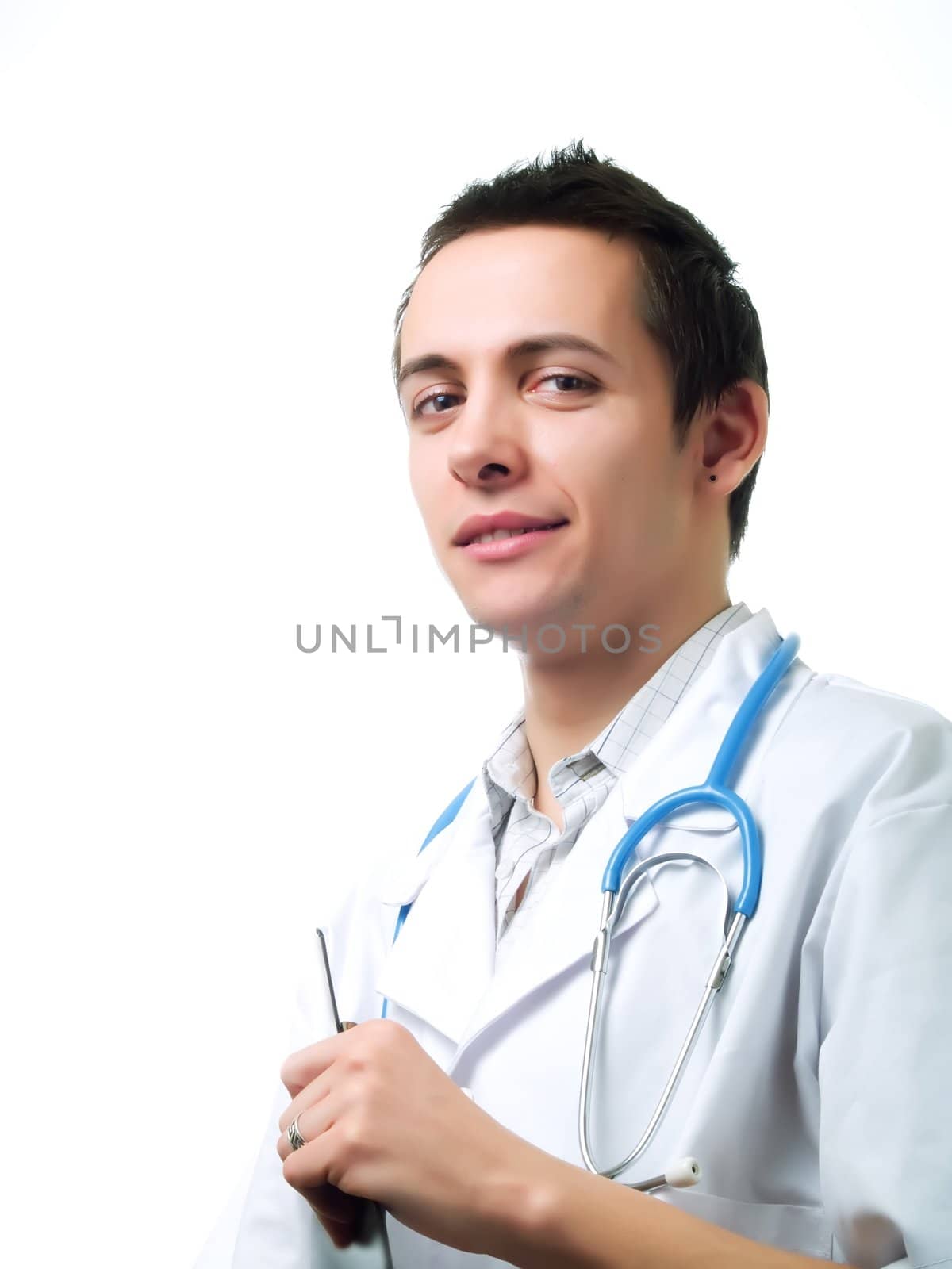 Young doctor with a stethoscope