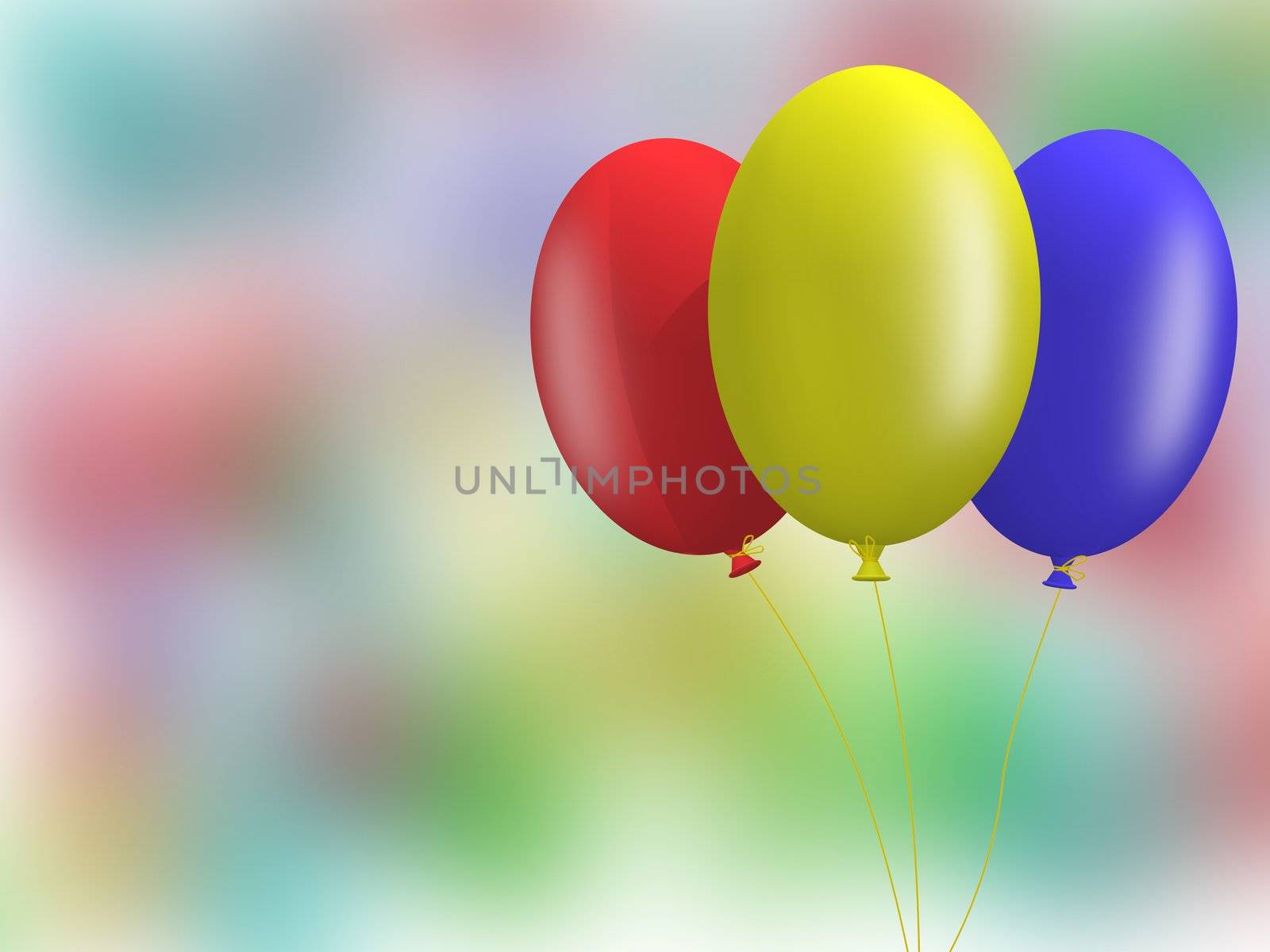 Balloons. Bright, colourful, celebratory balloons. Abstraction - a background