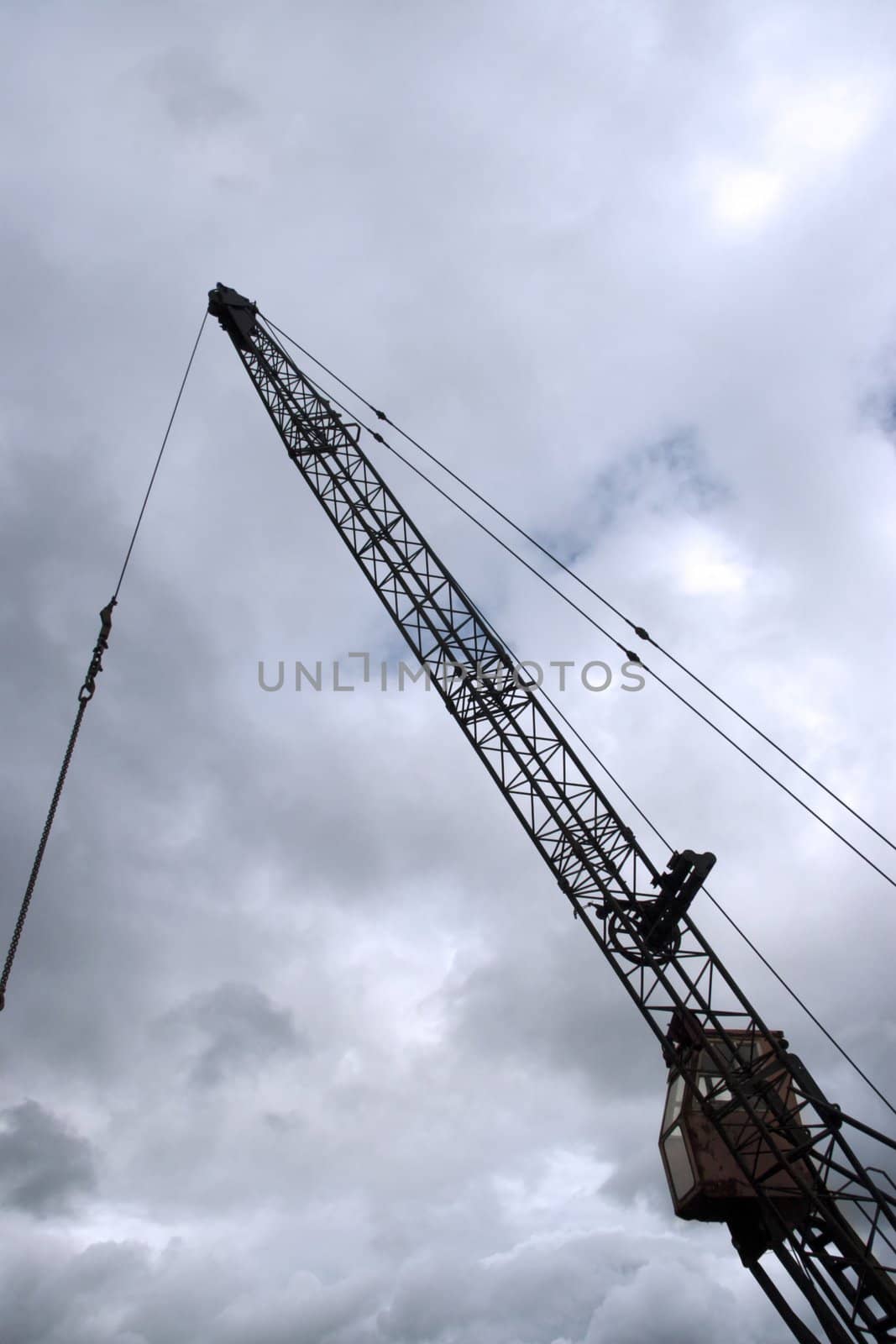 steel crane getting ready to load goods