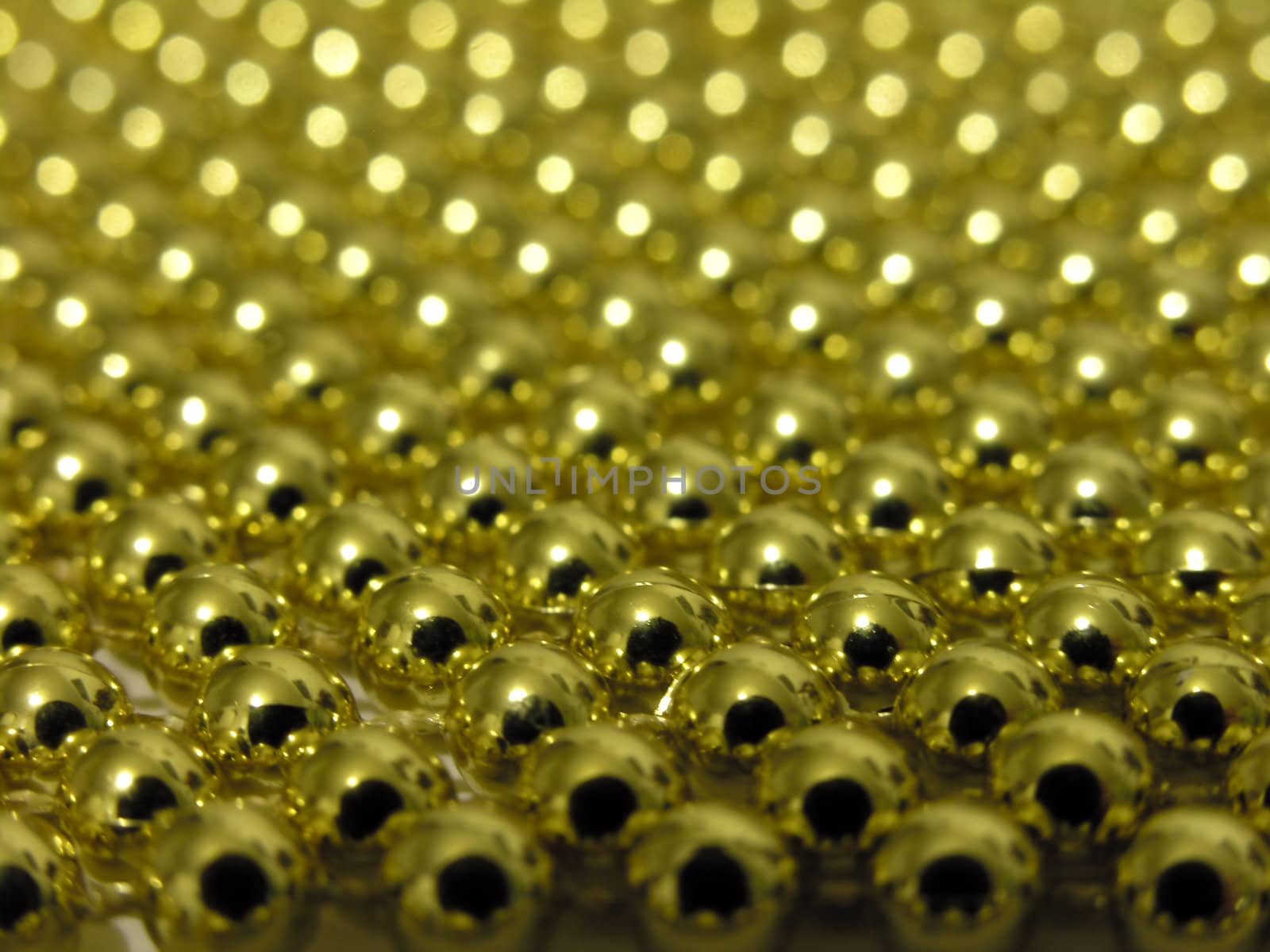 Bunch of golden beeds in raws