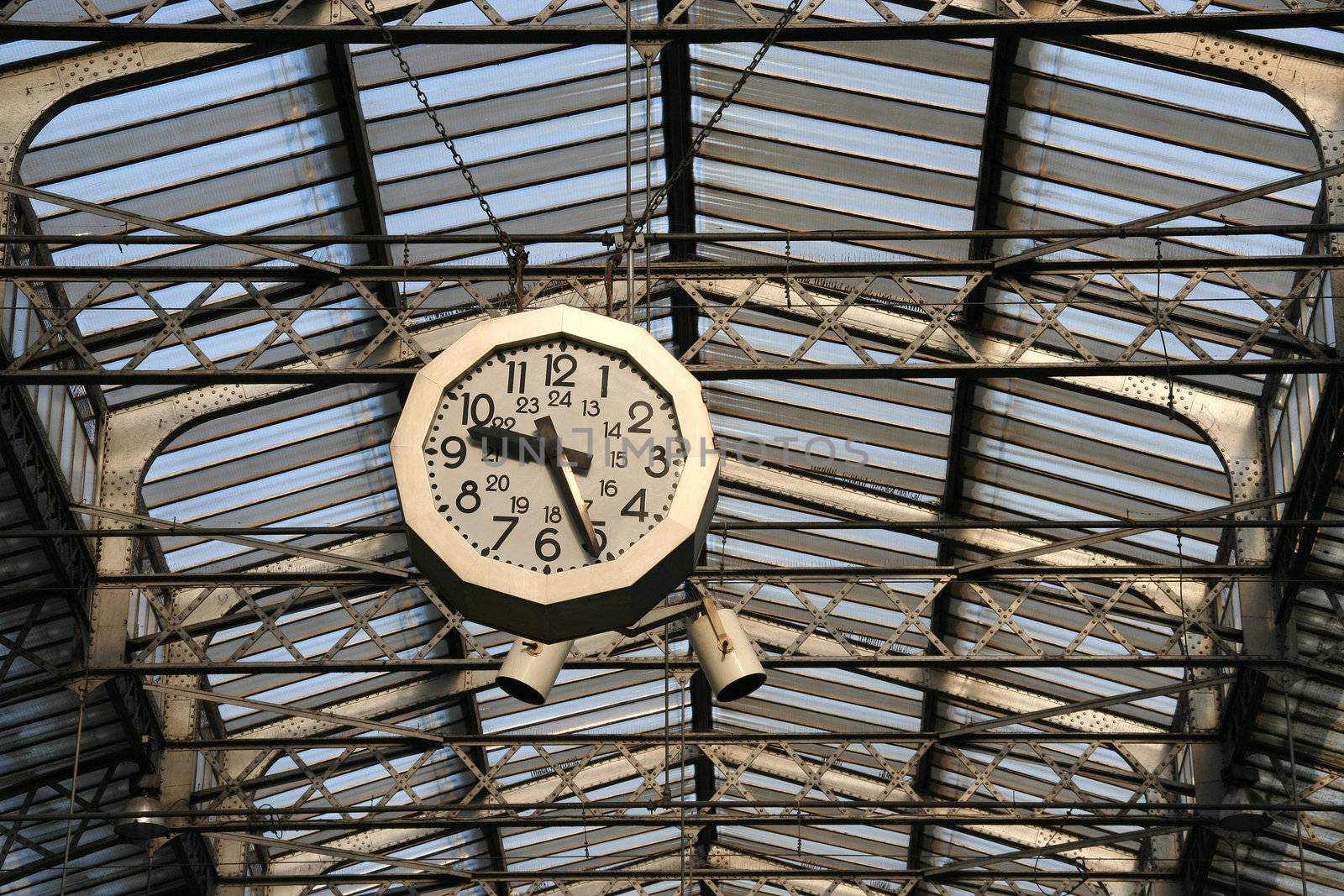 Railway Station Clock by JanKranendonk