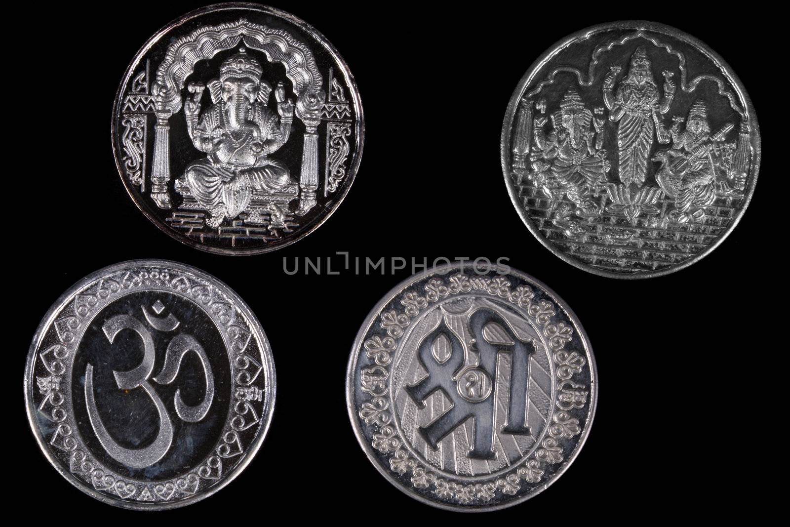 Silver Hindu Coins by thefinalmiracle