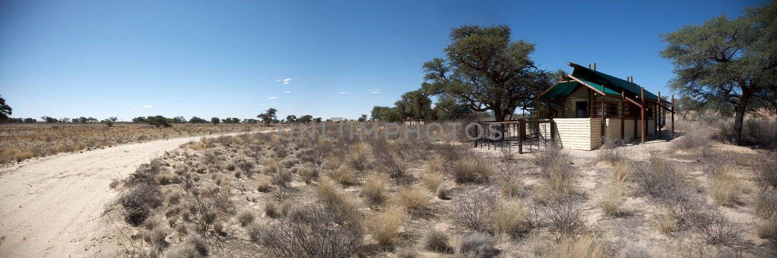 Panoramic view of a lodge by watchtheworld