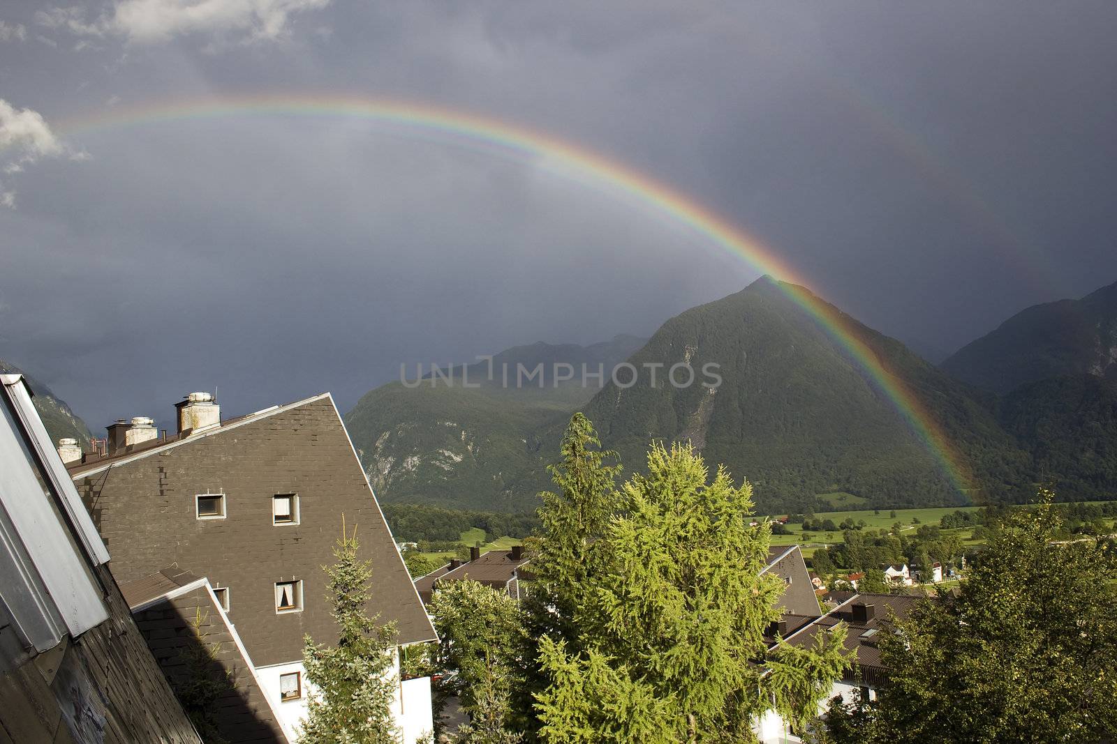 Double rainbow in Julian Alps, Slovenia