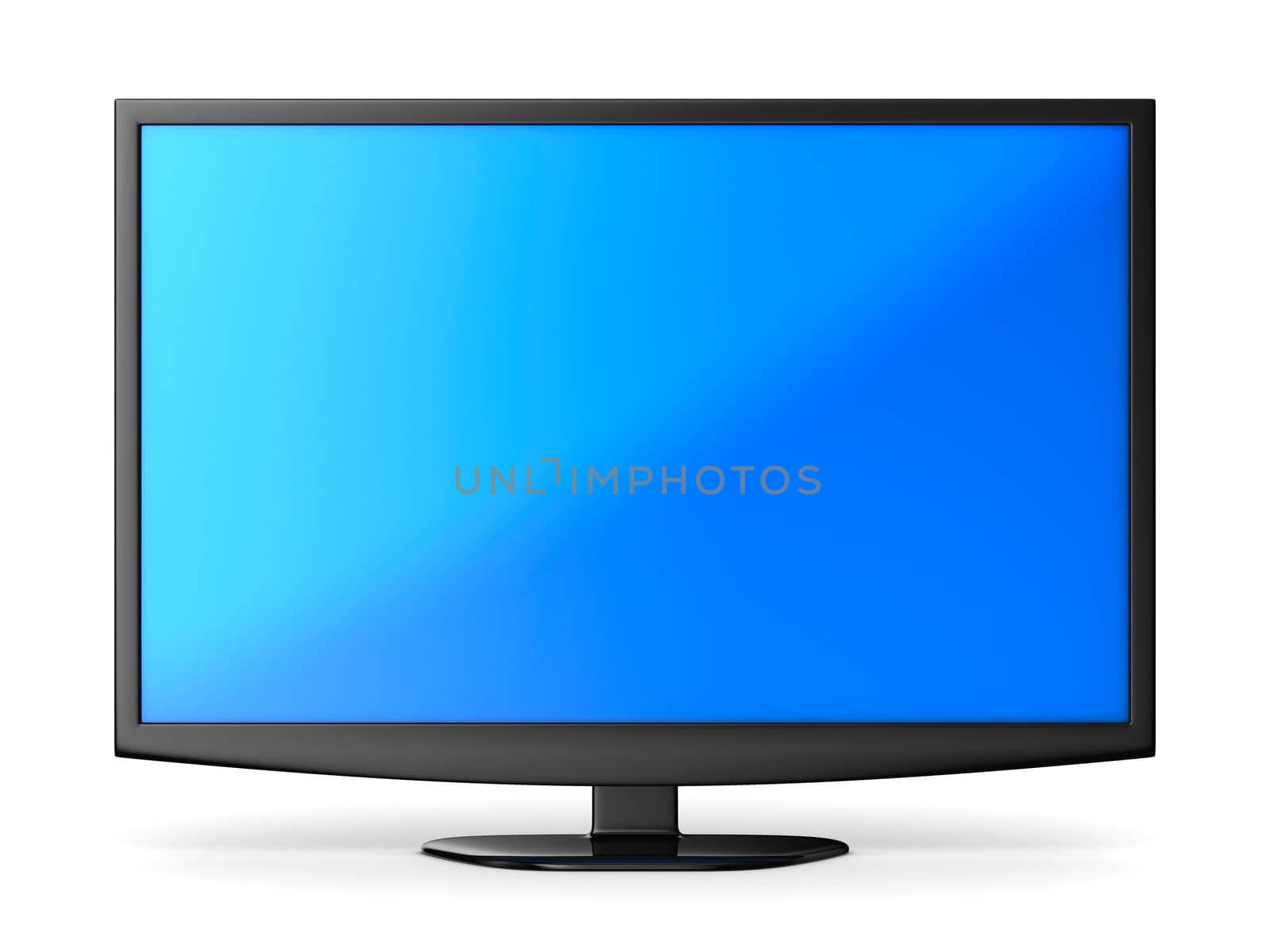 TV on white background. Isolated 3D image