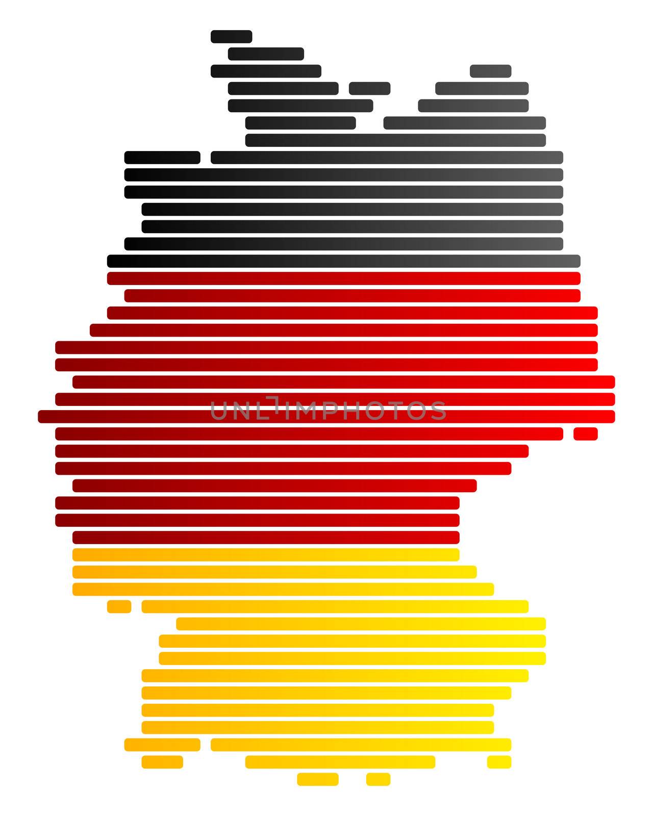 Map and flag of Germany by rbiedermann