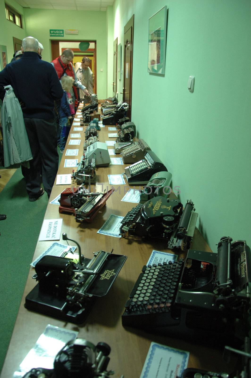 WROCLAW, POLAND - April 3: Open Day of National Bank of Poland. Collection of old money machines, calculators, money counters and abacuse, exhibition on April 3, 2011.