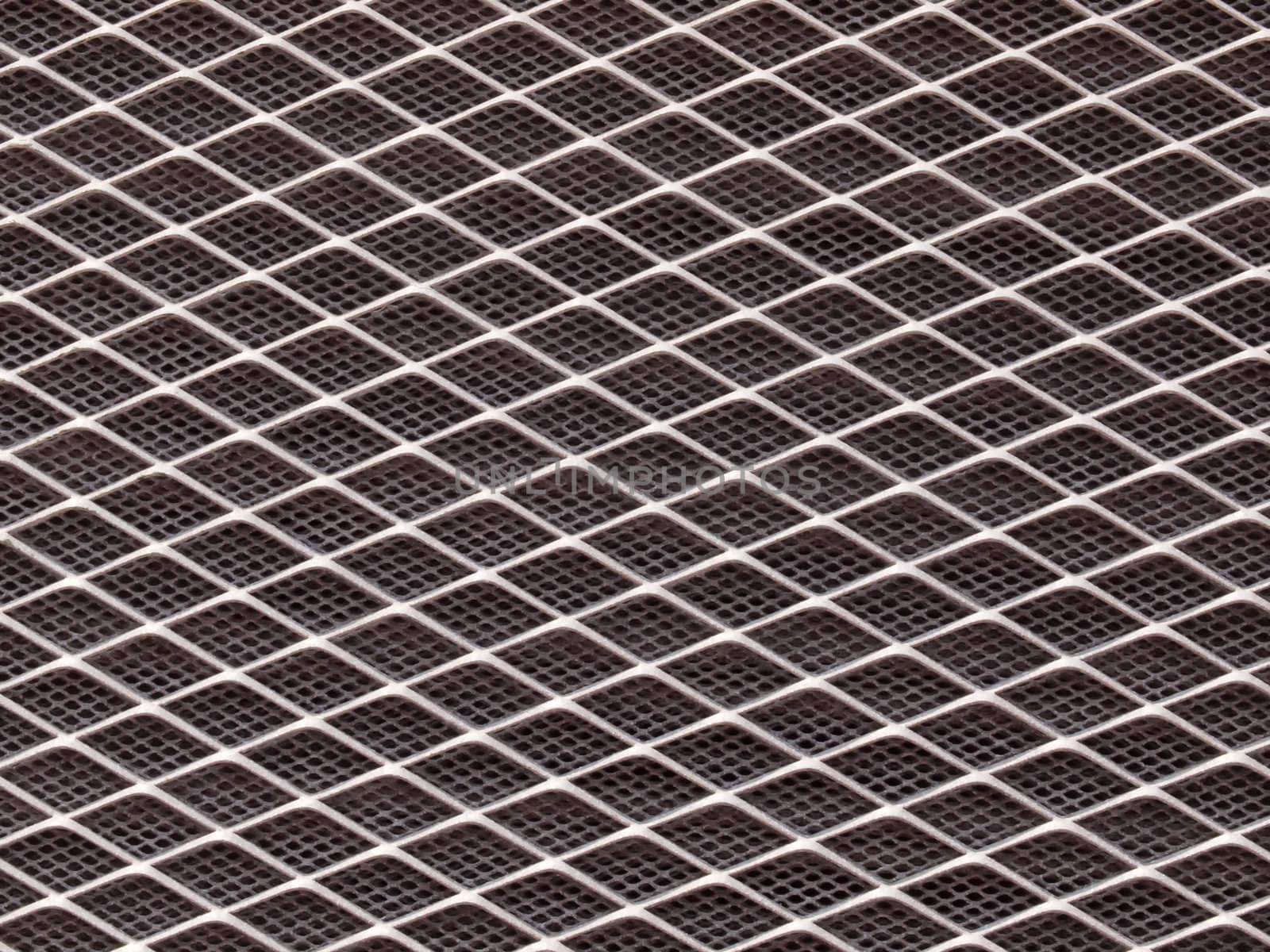 close up of metal grill