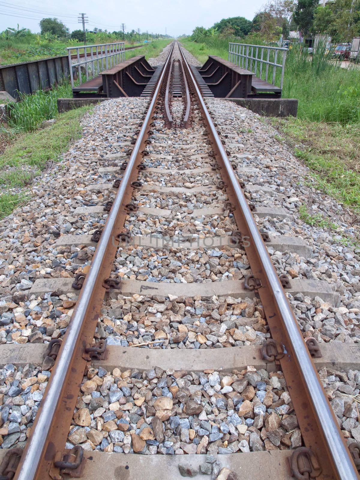 Railroad in countryside of Thailand