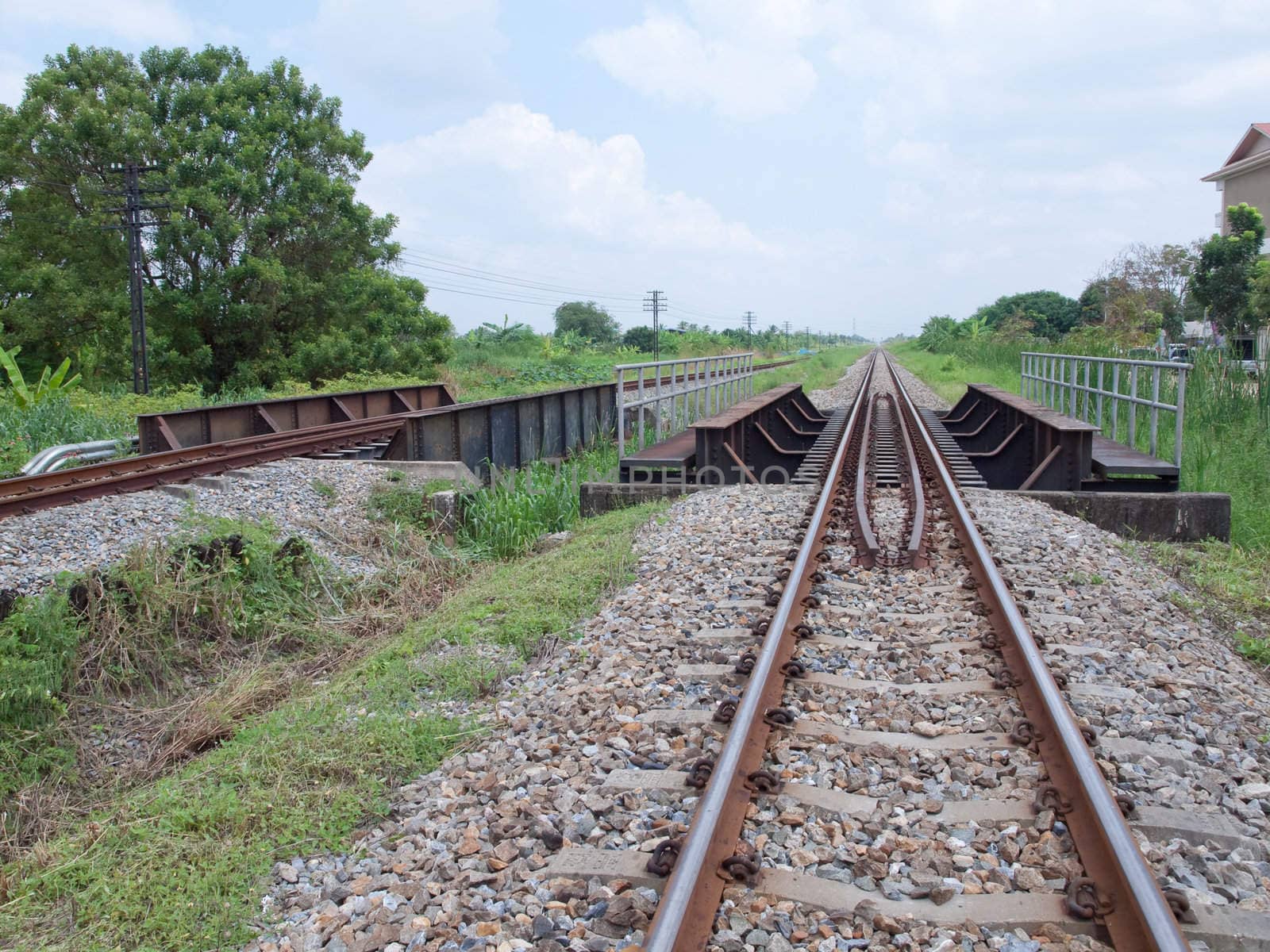 Railroad in countryside of Thailand