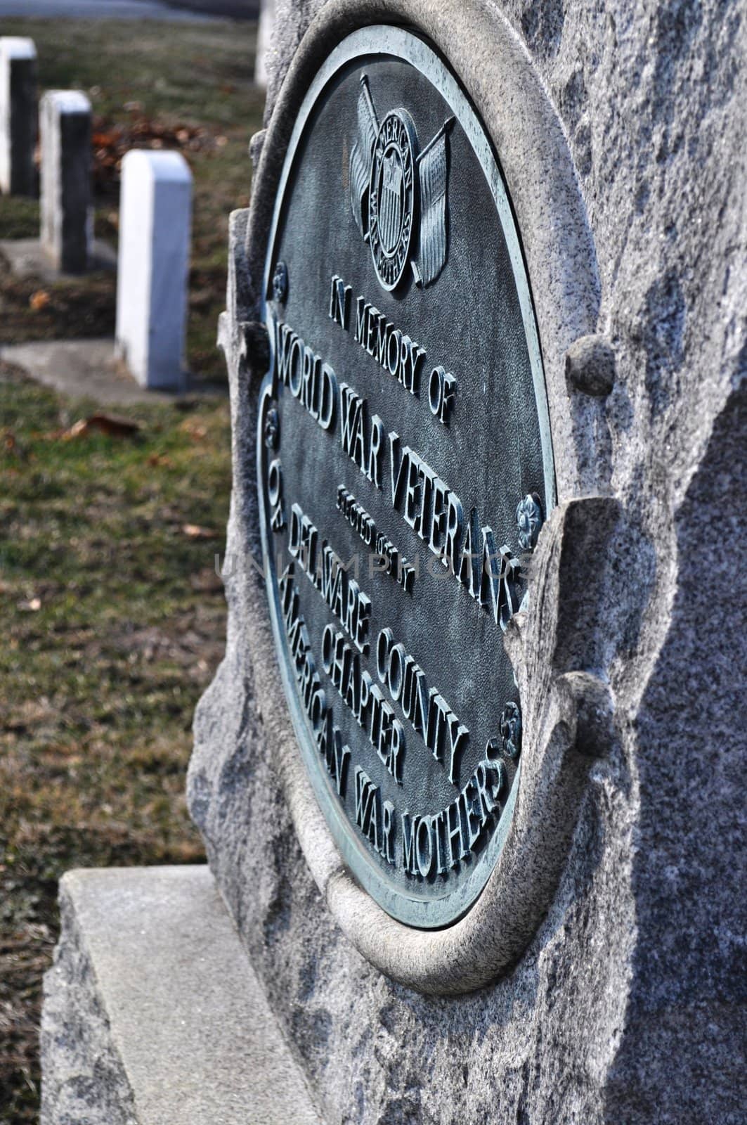Cemetery Headstone - world war veterans by RefocusPhoto