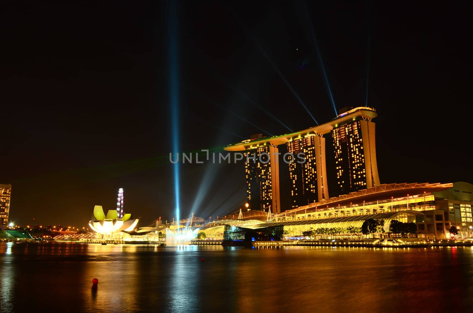 singapore sand light display night view