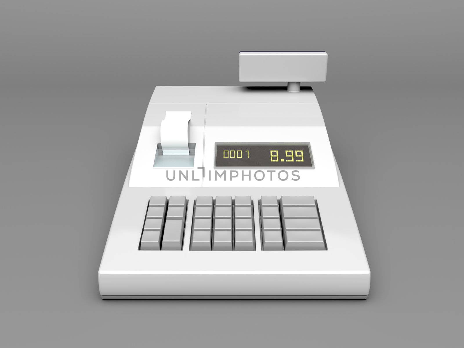 3d illustration of cash register